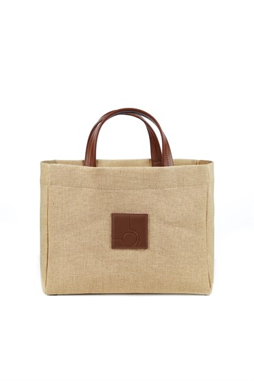 Bej Tote Mini Bag Canvas