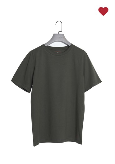 Haki Sıfır Yaka T-shirt