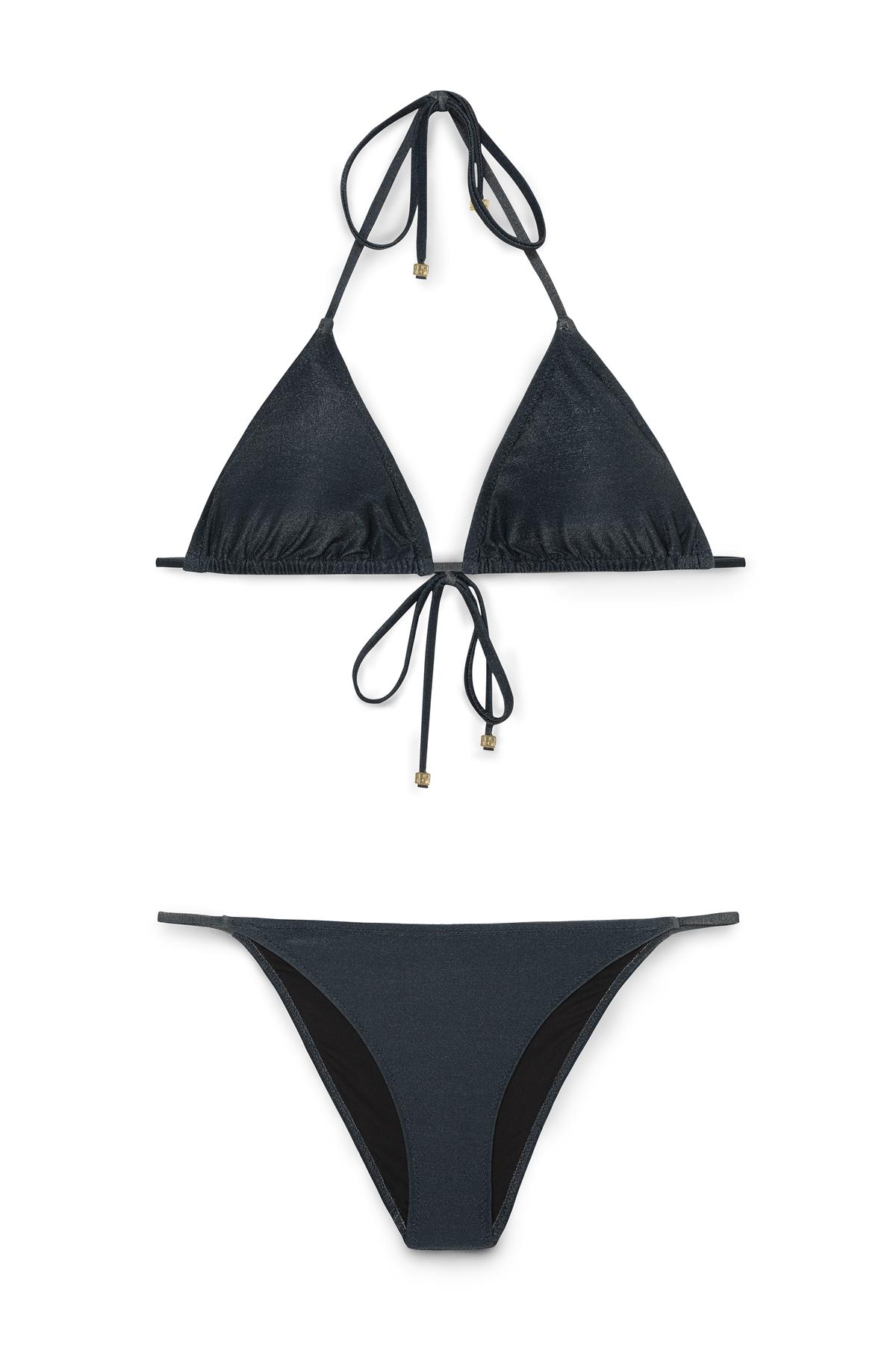 Lacivert Simli Üçgen Bikini