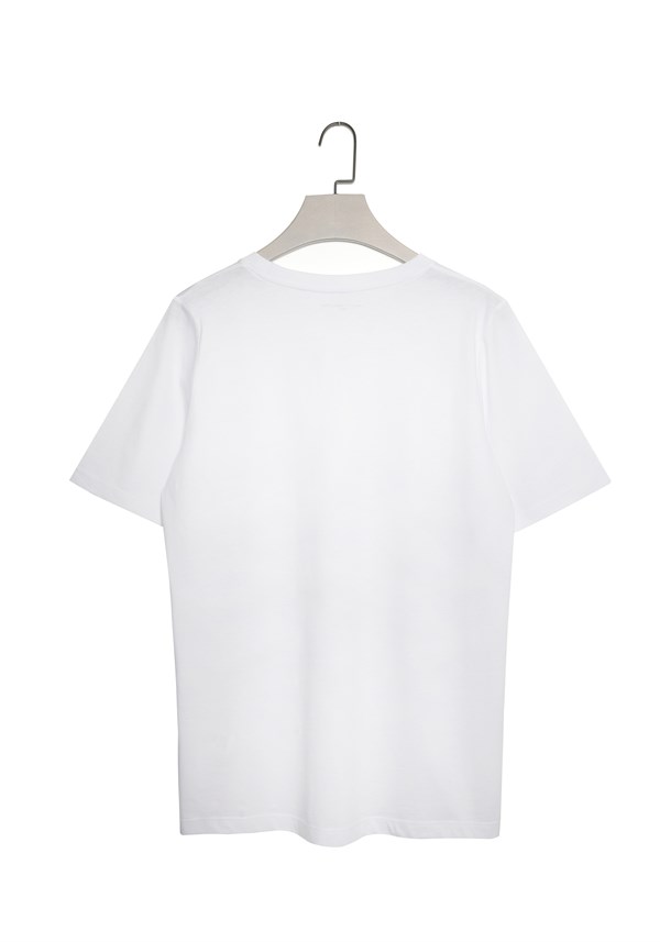 Beyaz Sıfır Yaka T-shirt