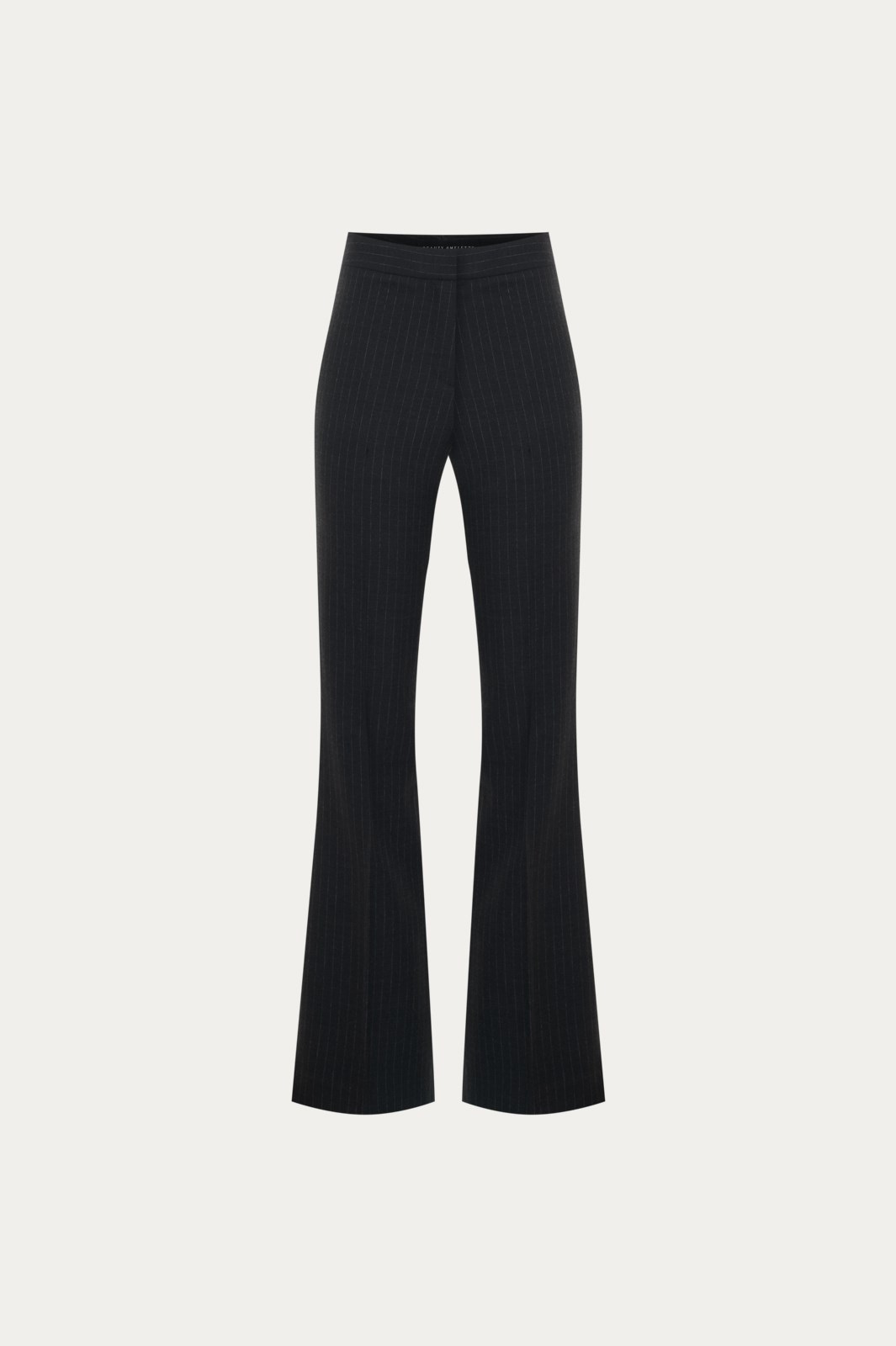 Antrasit Pinstripe Flare Pantolon