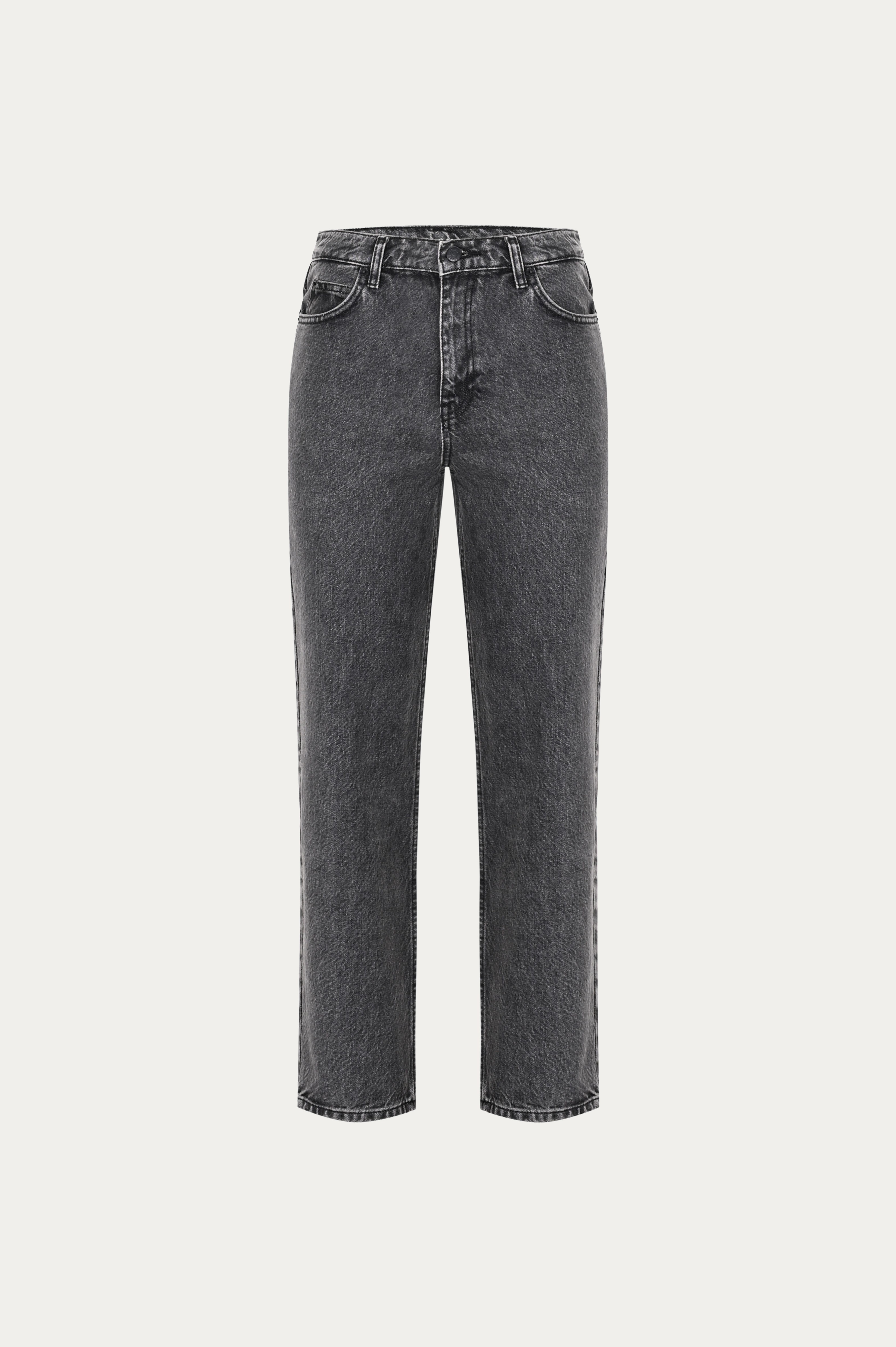 Antrasit Vintage High Waist Jean