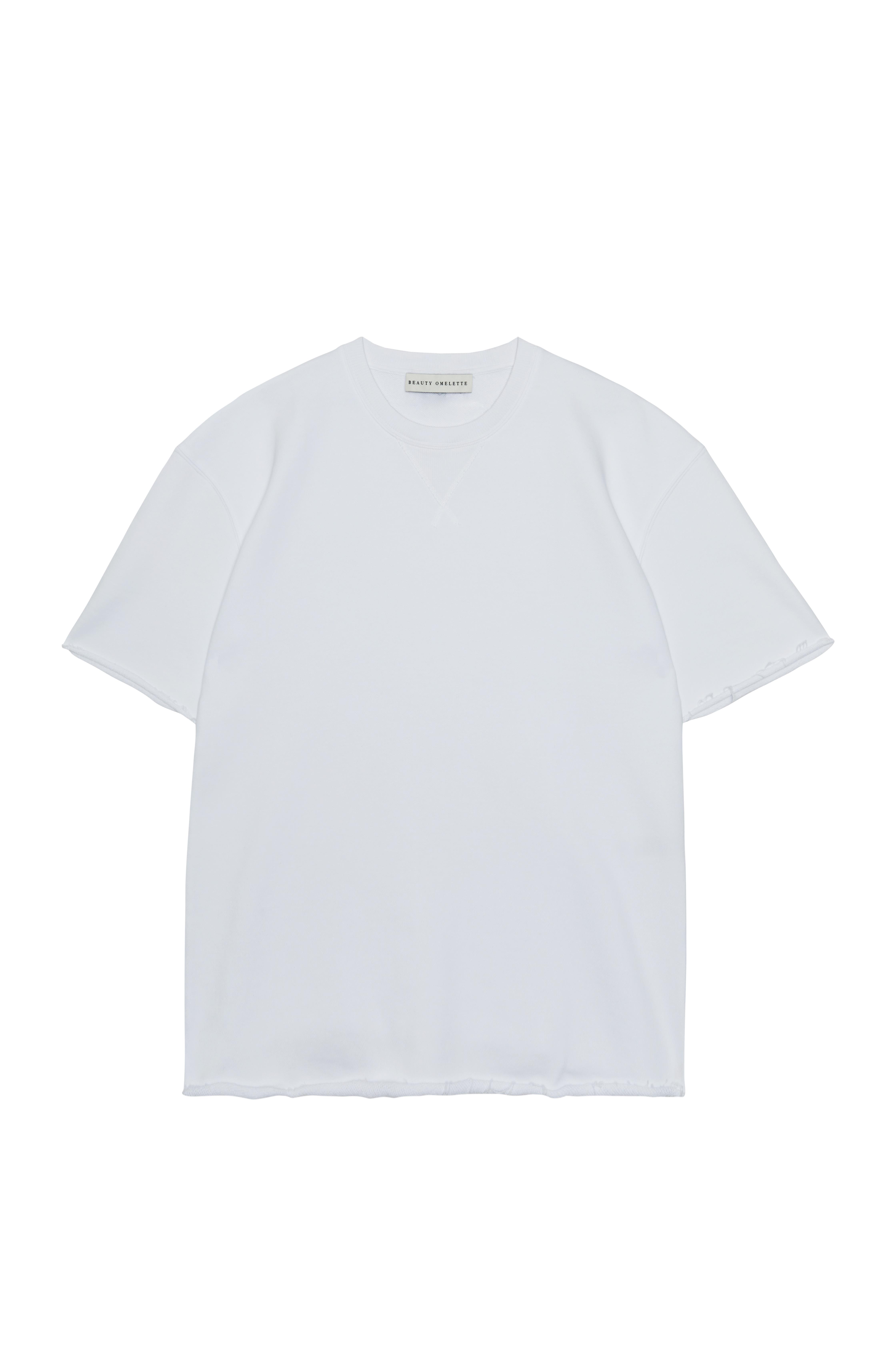 Beyaz BO Sport Kısa Kol Sweatshirt