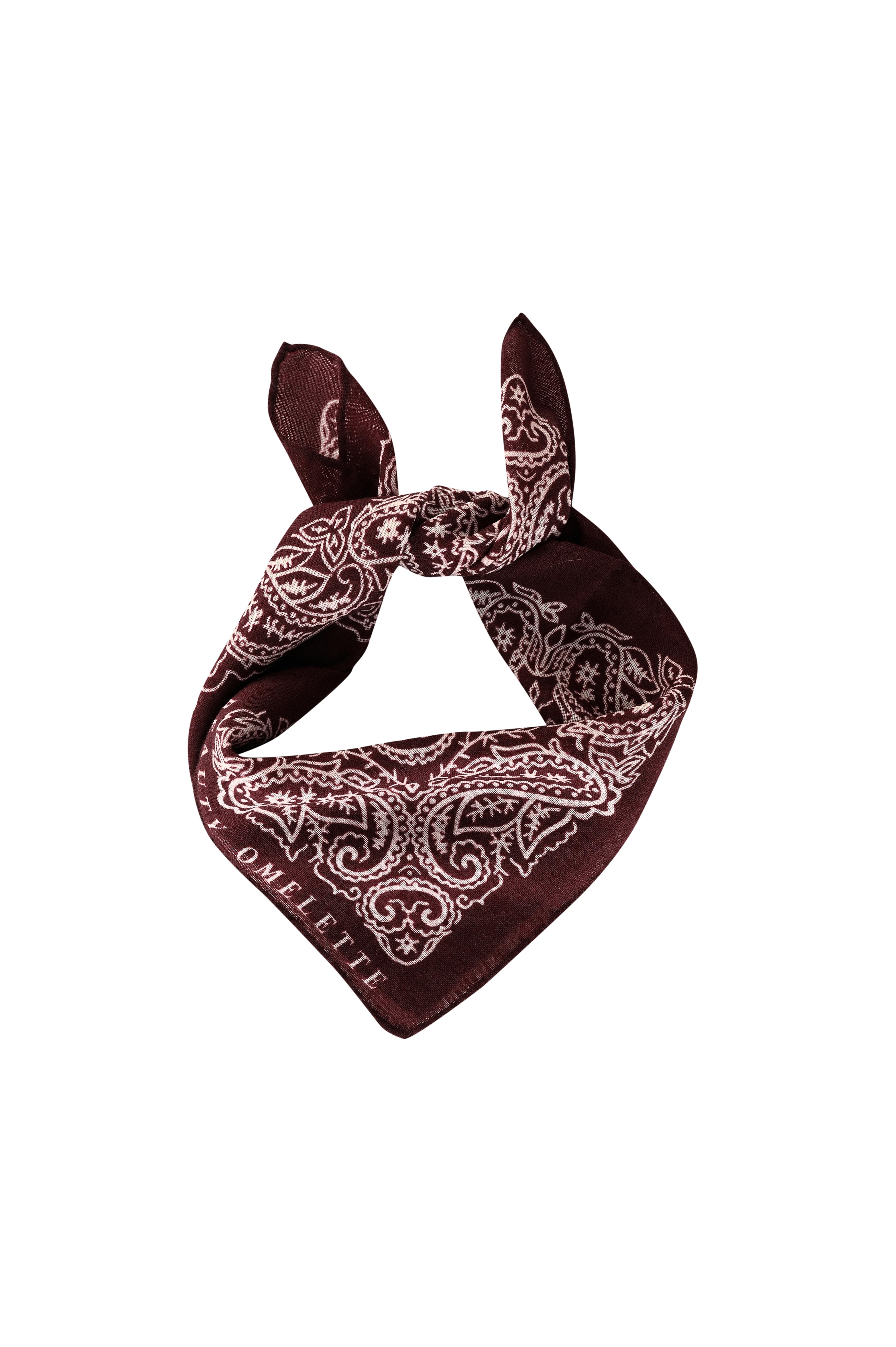 Bordo Şal Desen 55 x 55 Yün Fular