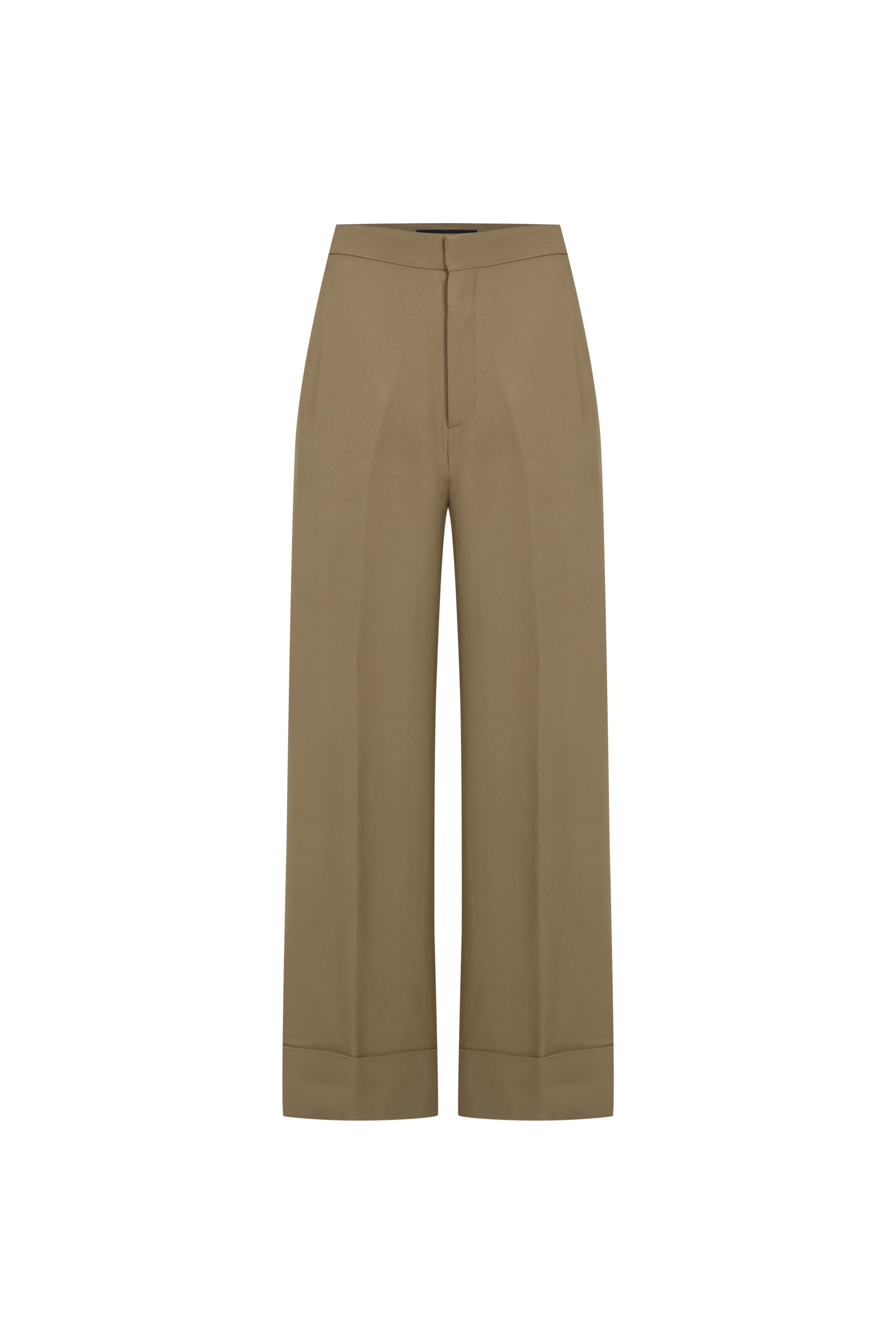 Camel Dökümlü Culotte Pantolon