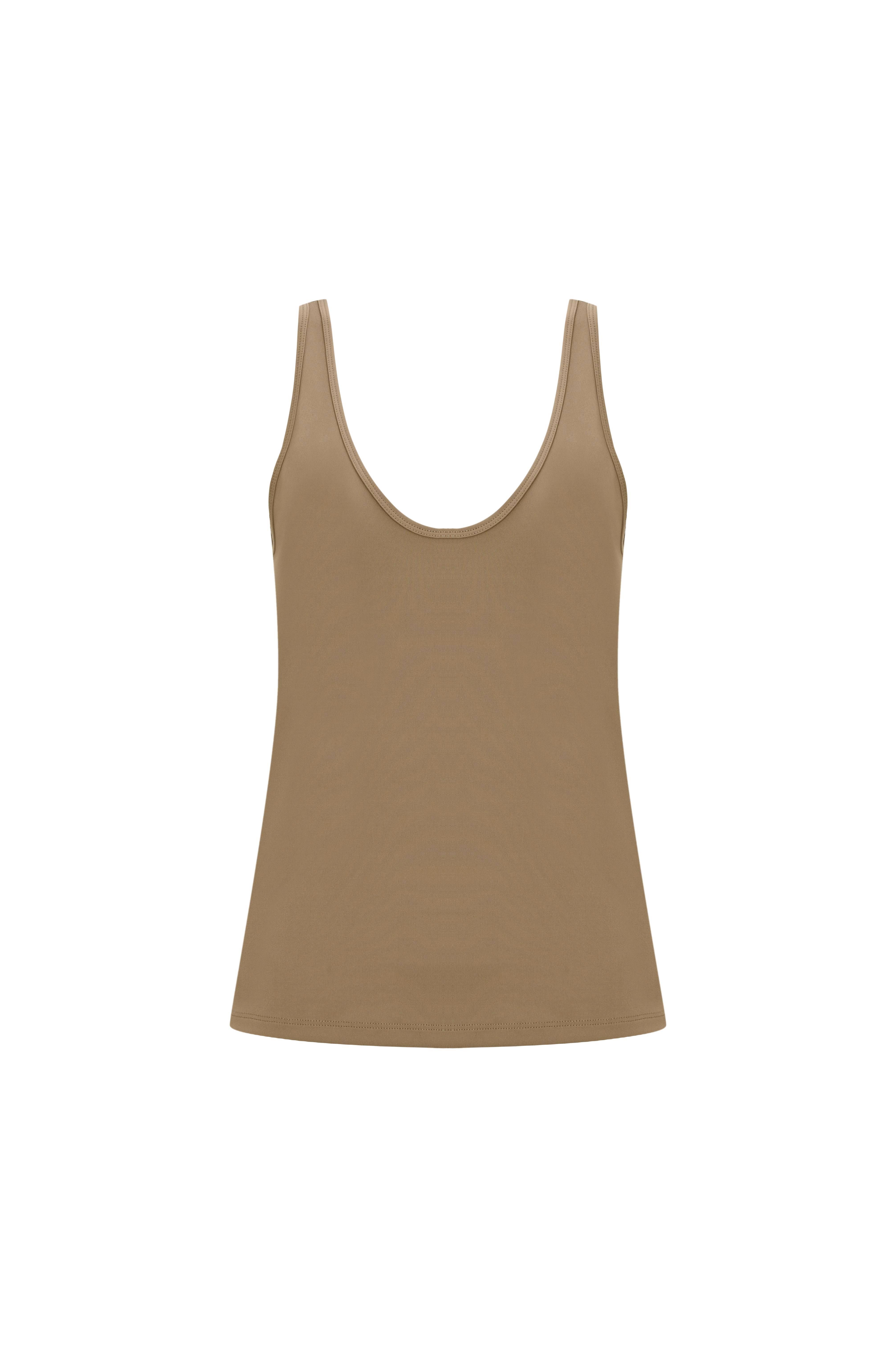 Camel U Yaka Dökümlü Jarse Atlet