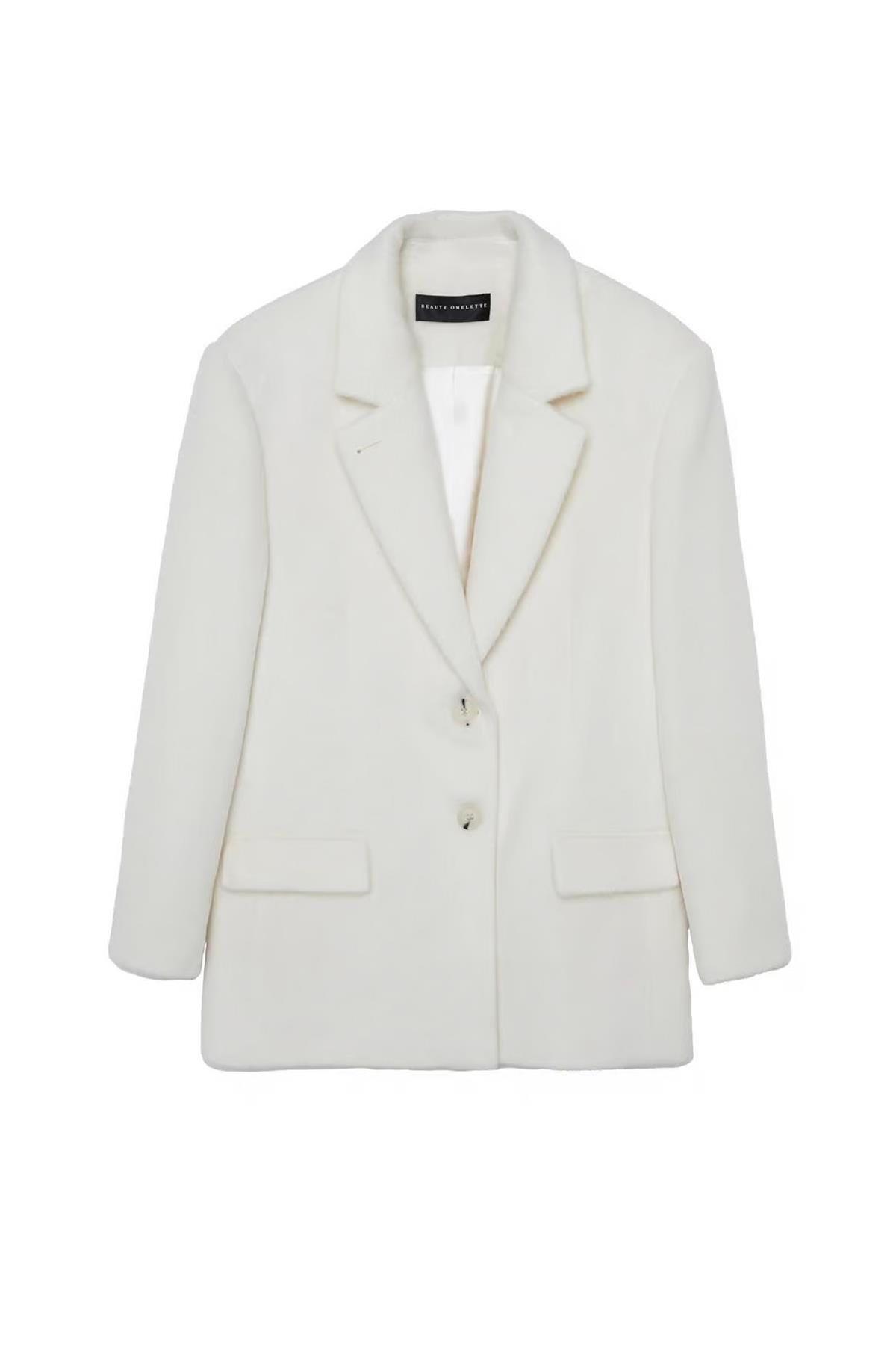 Ekru Daddy Alpaka Ceket Kaban