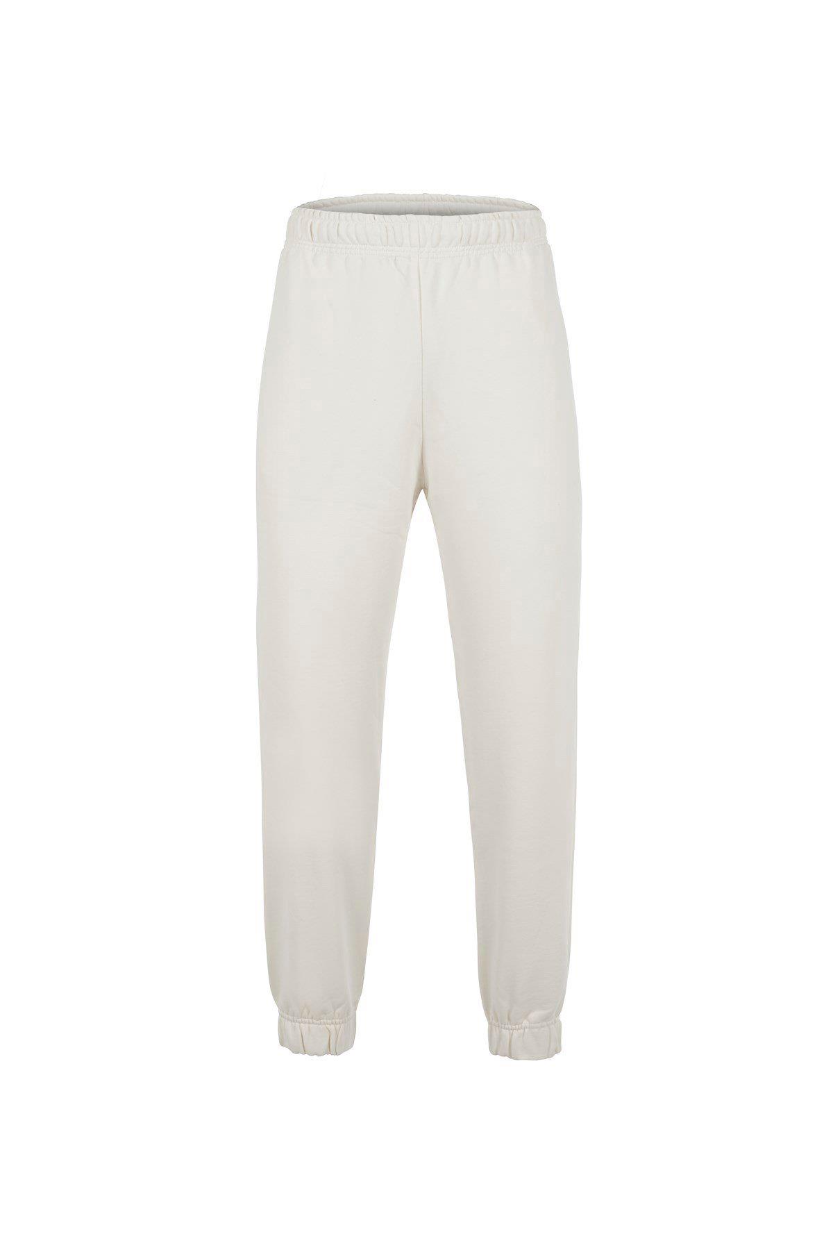 Ekru Paçası Lastikli Sweatpants