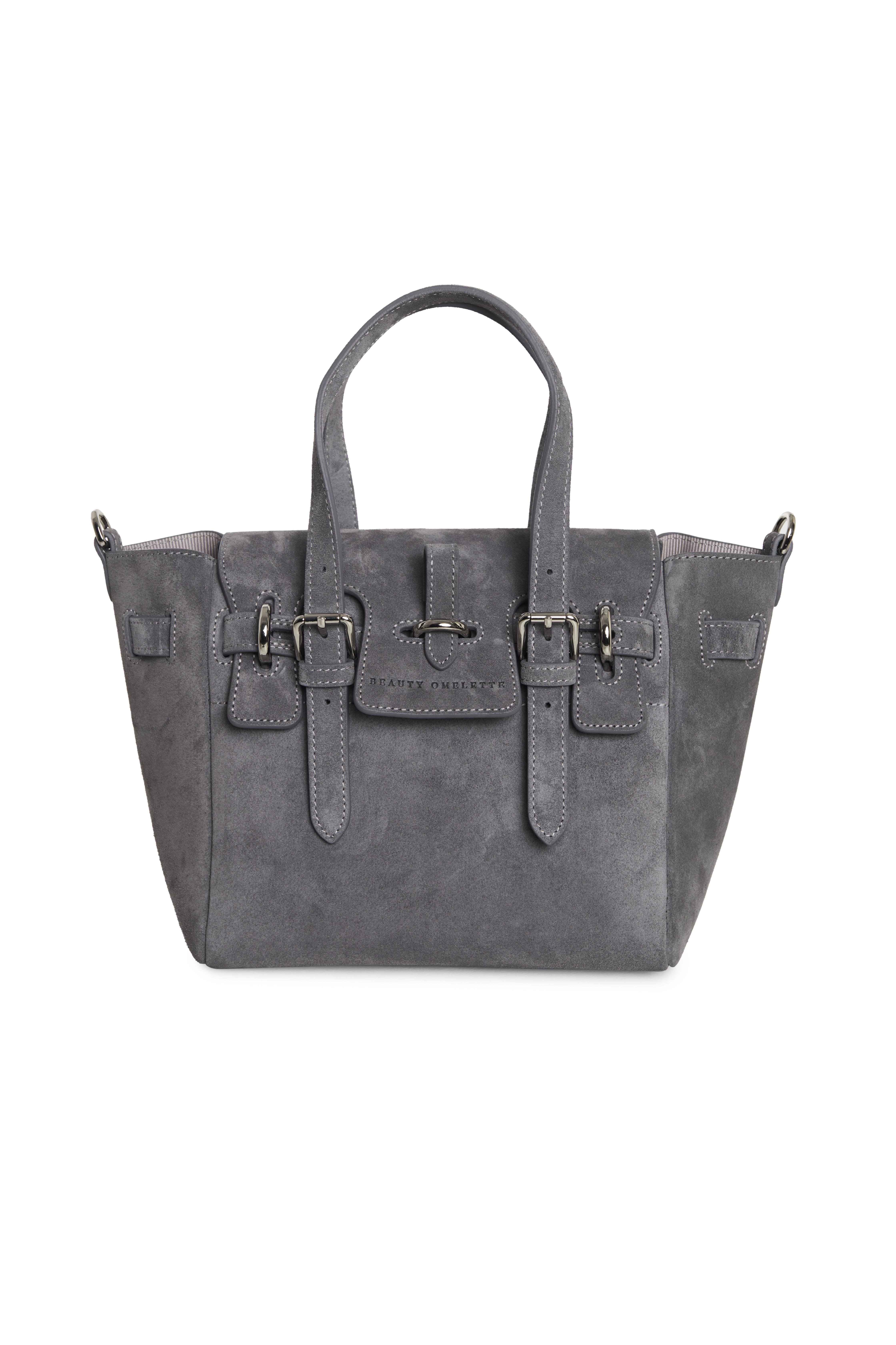 Gri Gabrielle Süet Mini Bag Silver