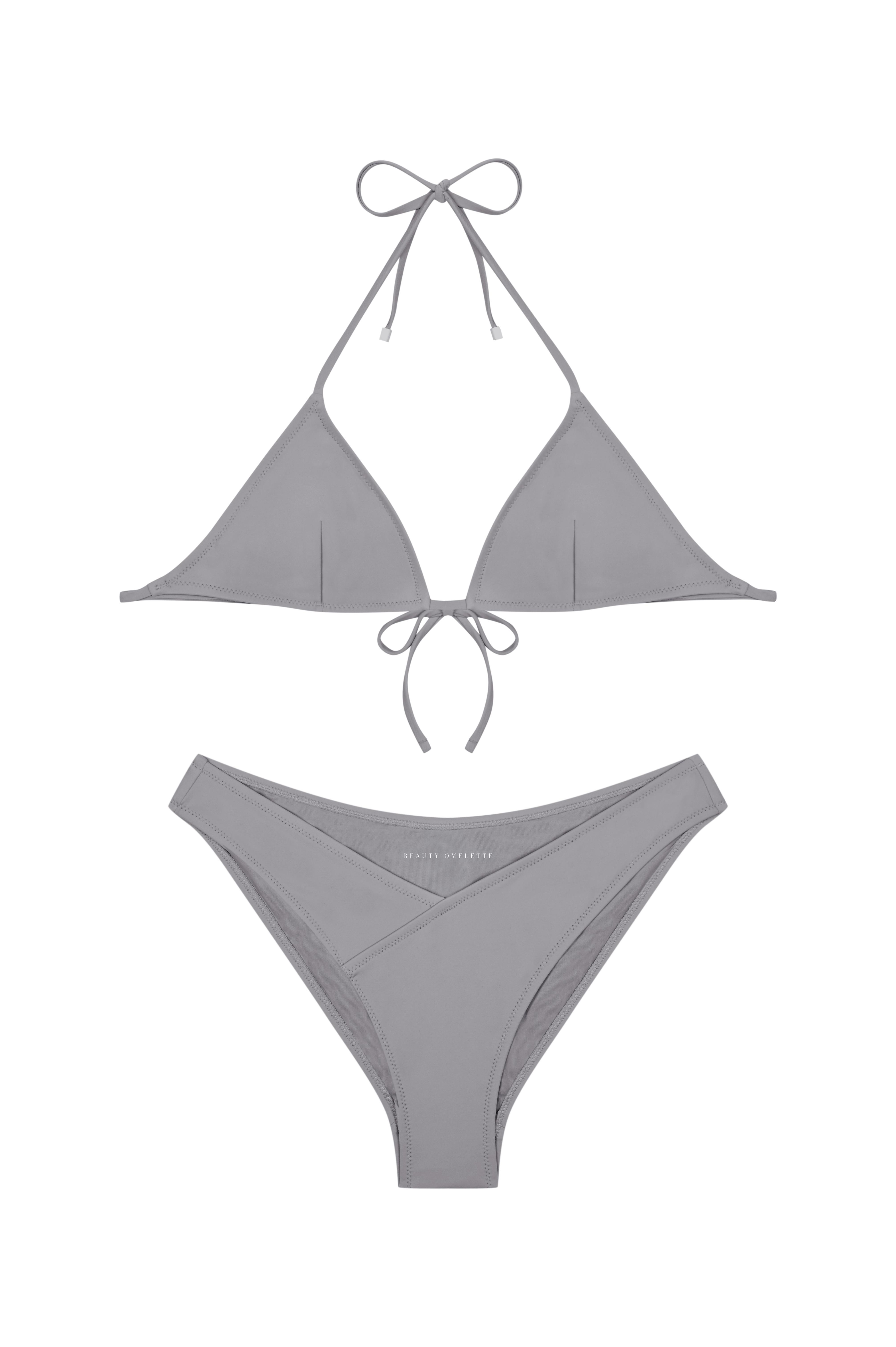 Gri Klasik Üçgen Bikini