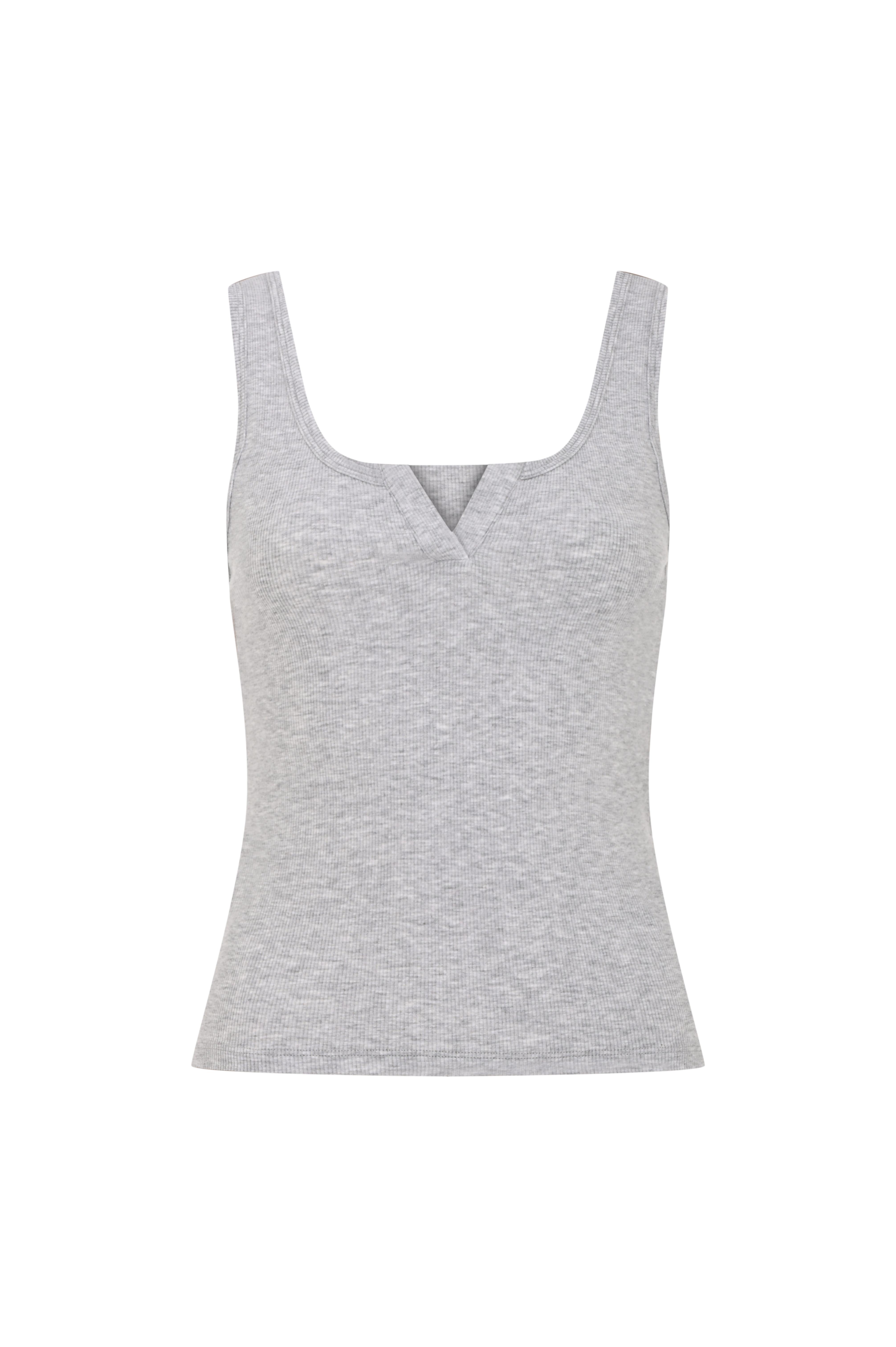 Gri Melanj Mini Patlı Ribli Atlet