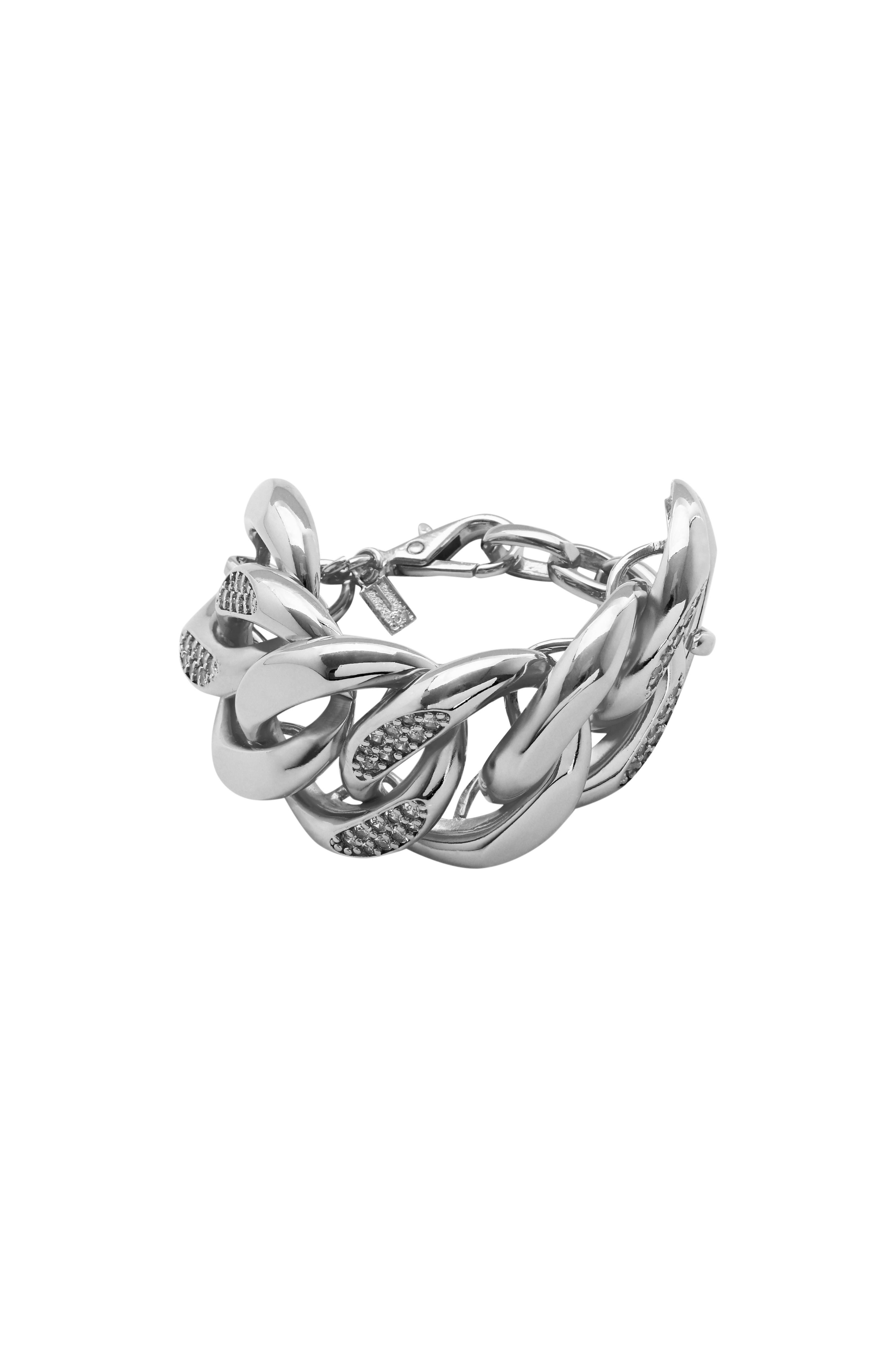 Gümüş Dokulu Vintage Bileklik