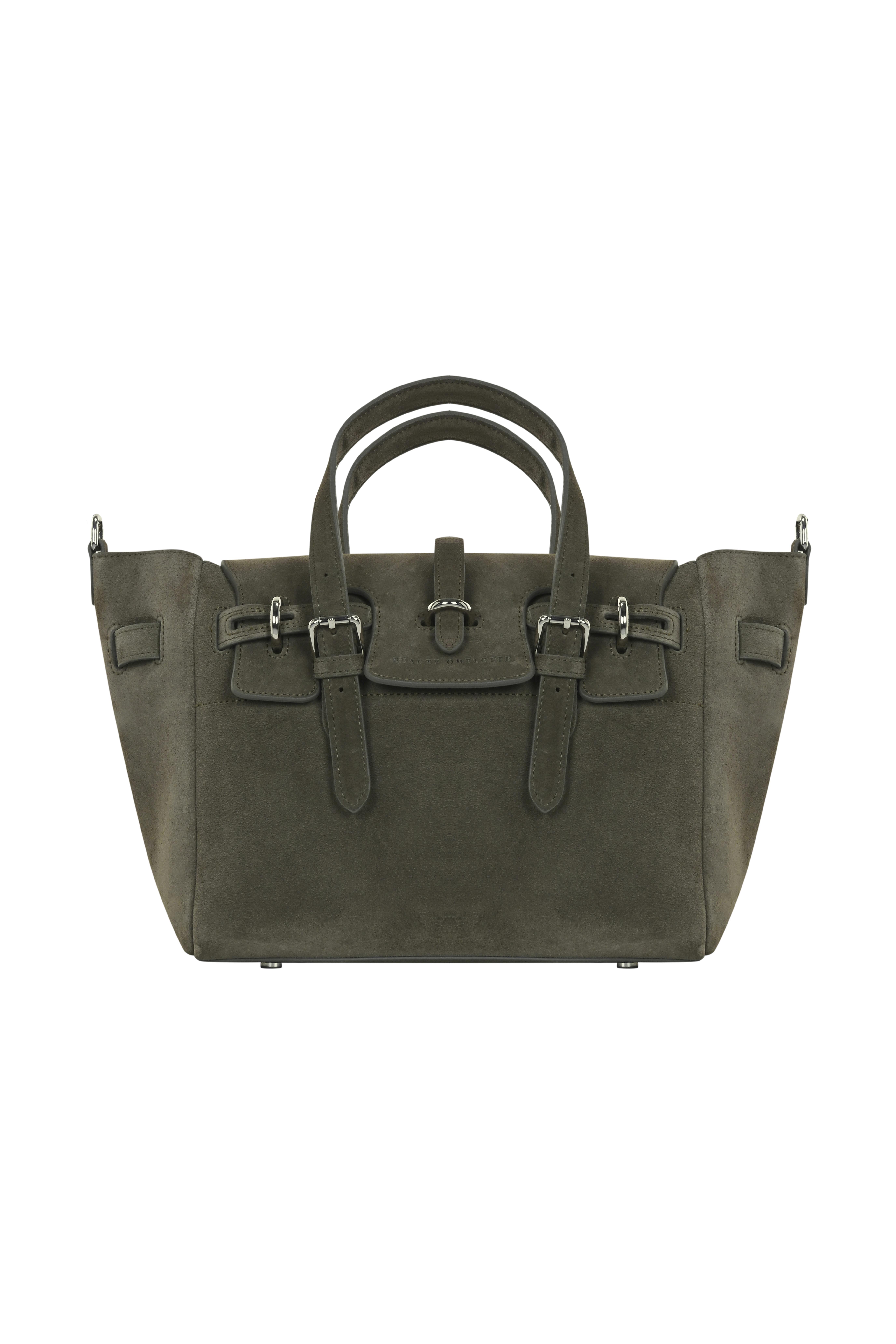 Haki Gabrielle Süet Medium Bag Silver