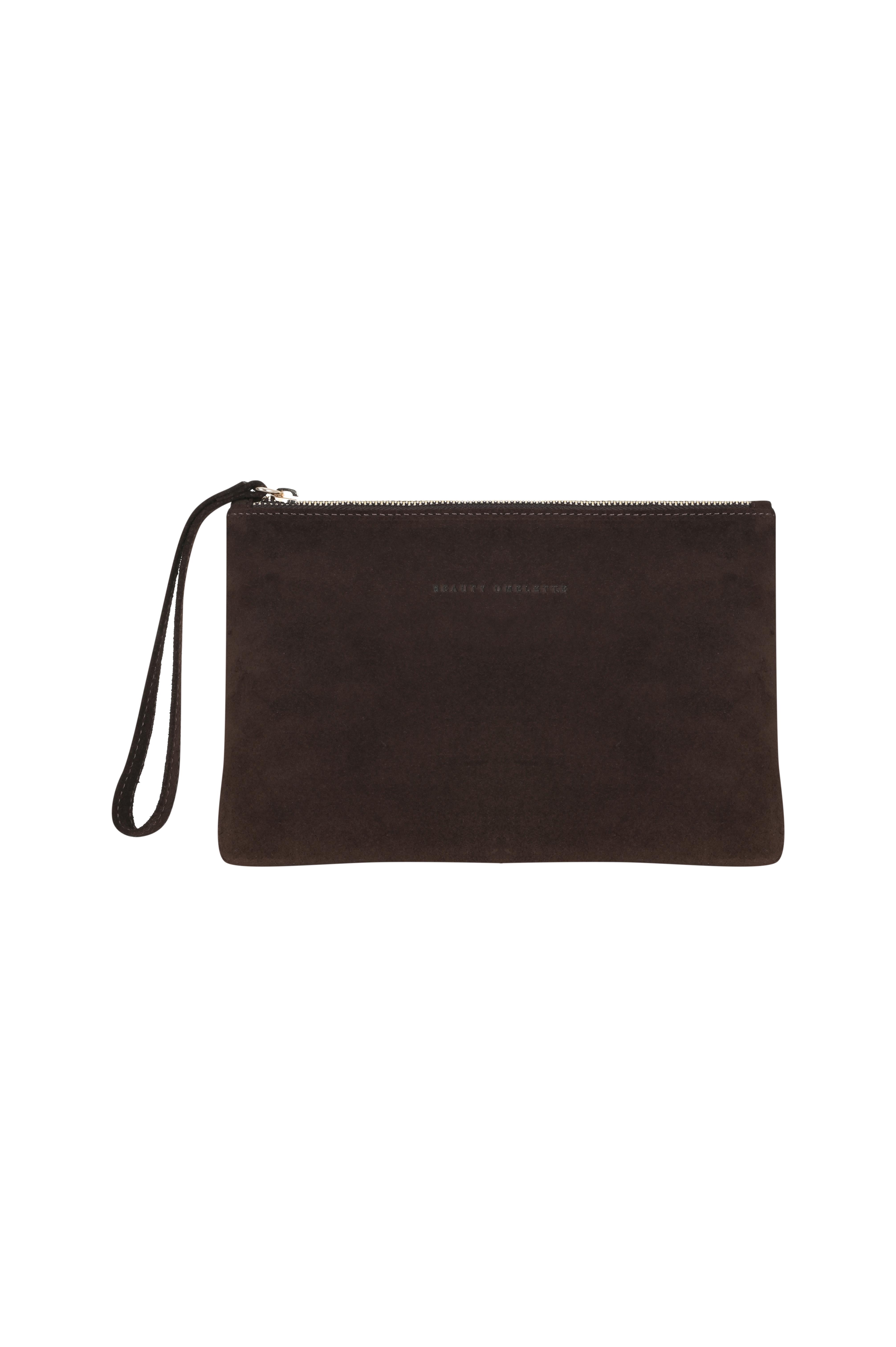 Kahverengi BO Süet Clutch