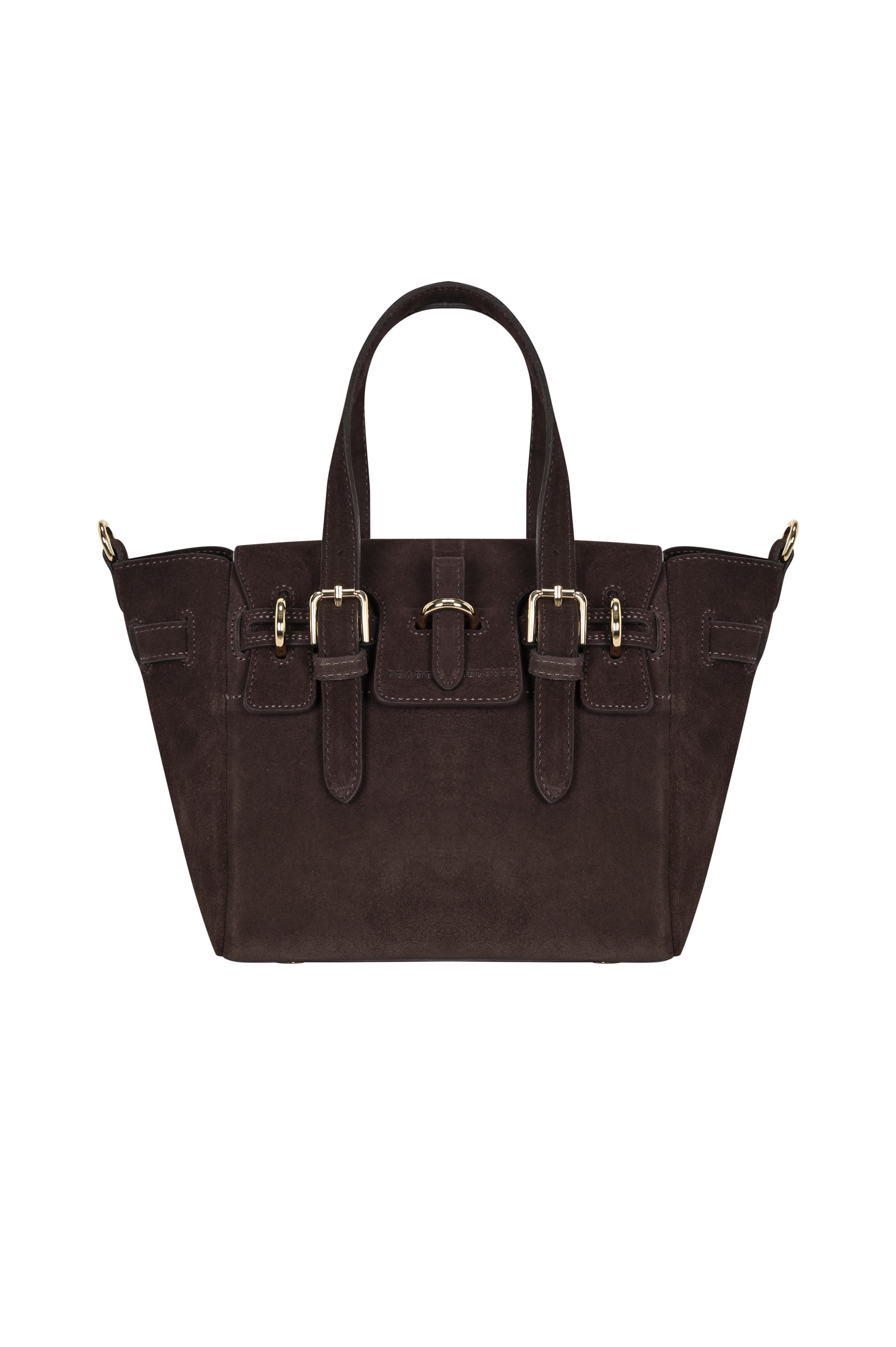 Kahverengi Gabrielle Süet Mini Bag Gold