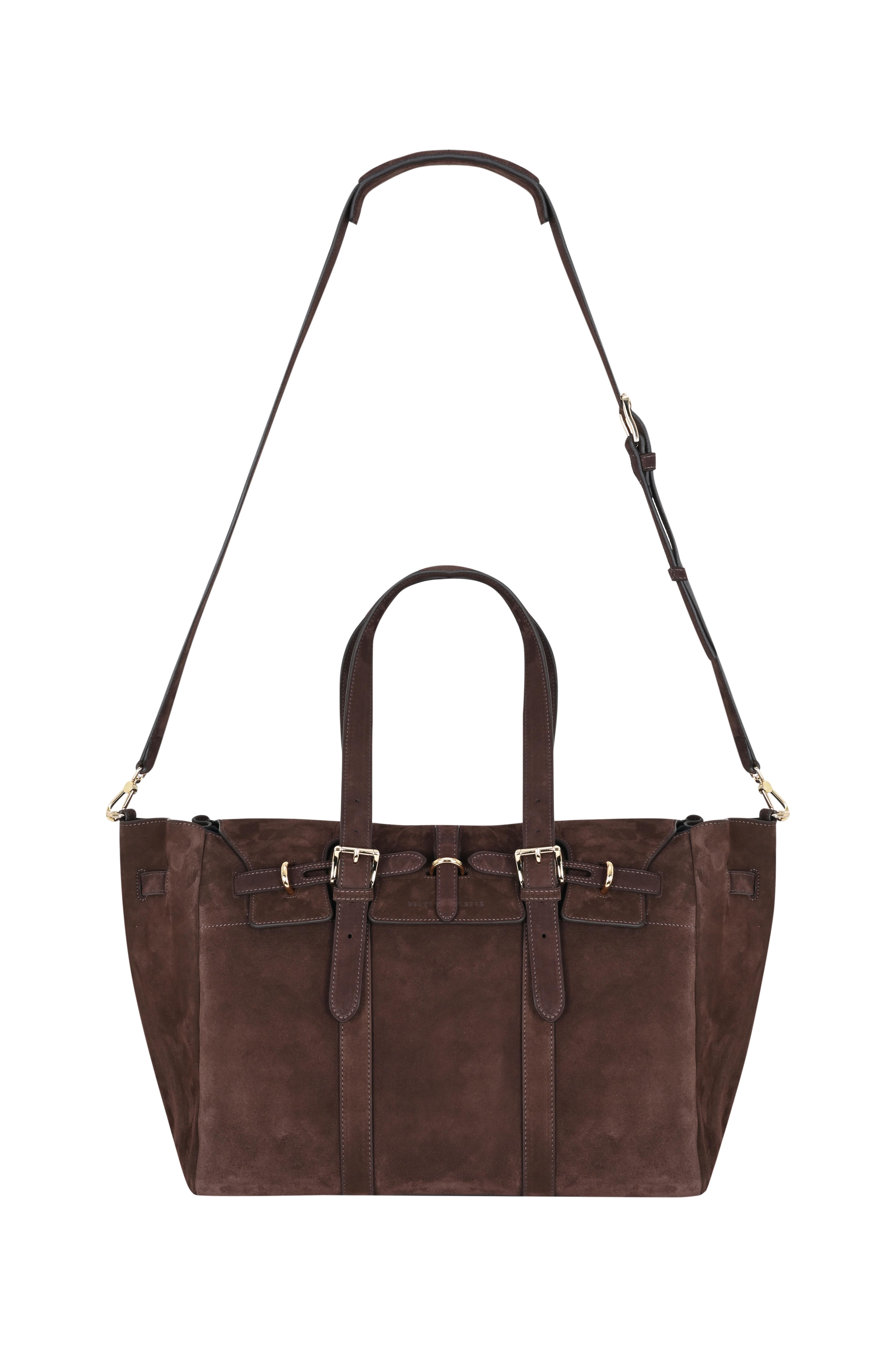 Kahverengi Gabrielle Süet Travel.X Bag Gold