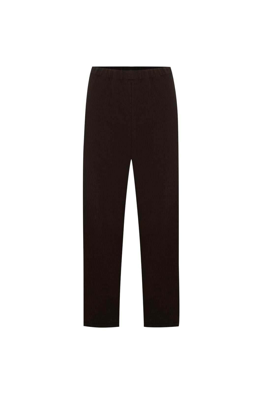 Kahverengi Havlu Crop Pantolon