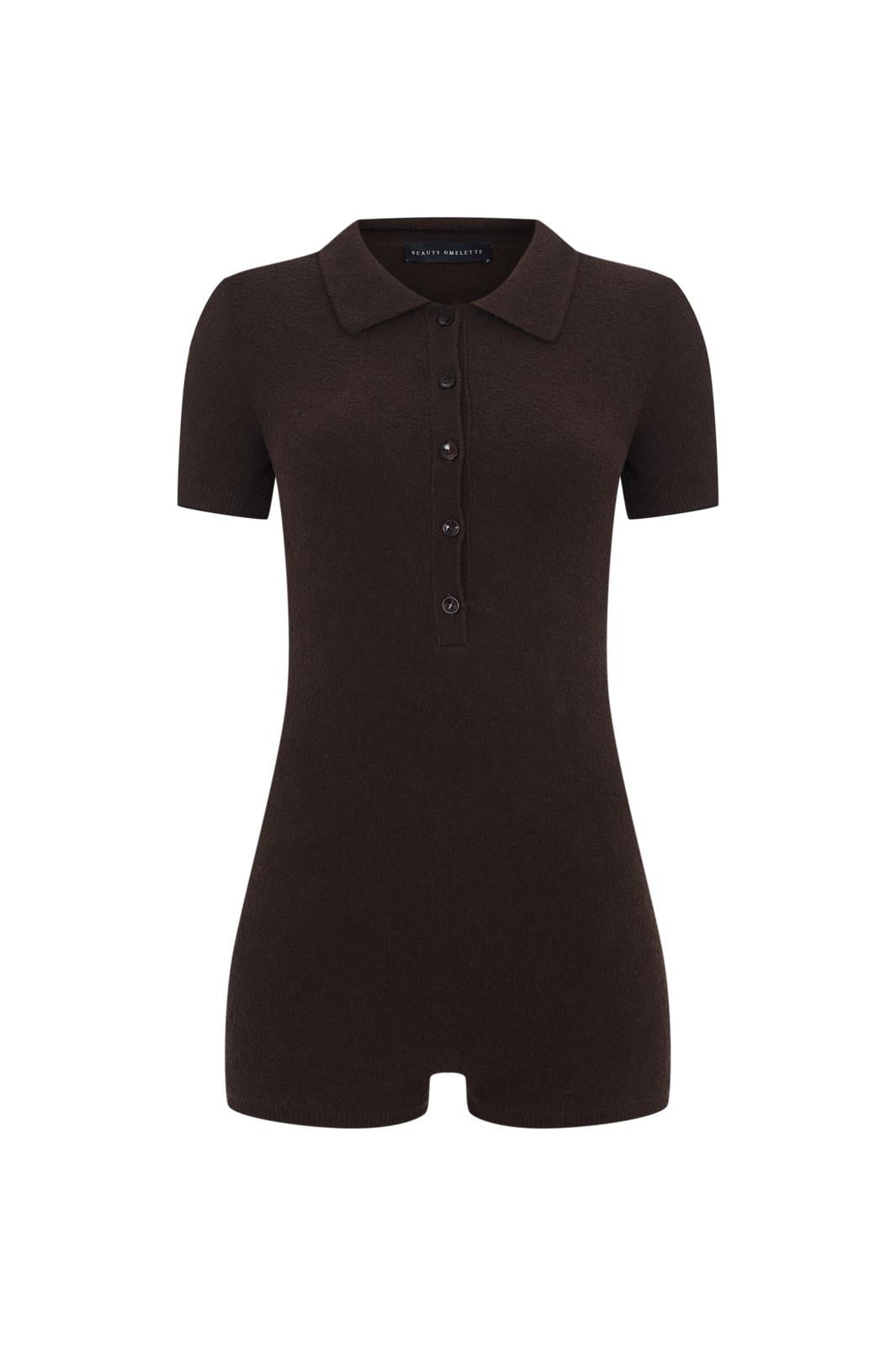 Kahverengi Havlu Şort Tulum