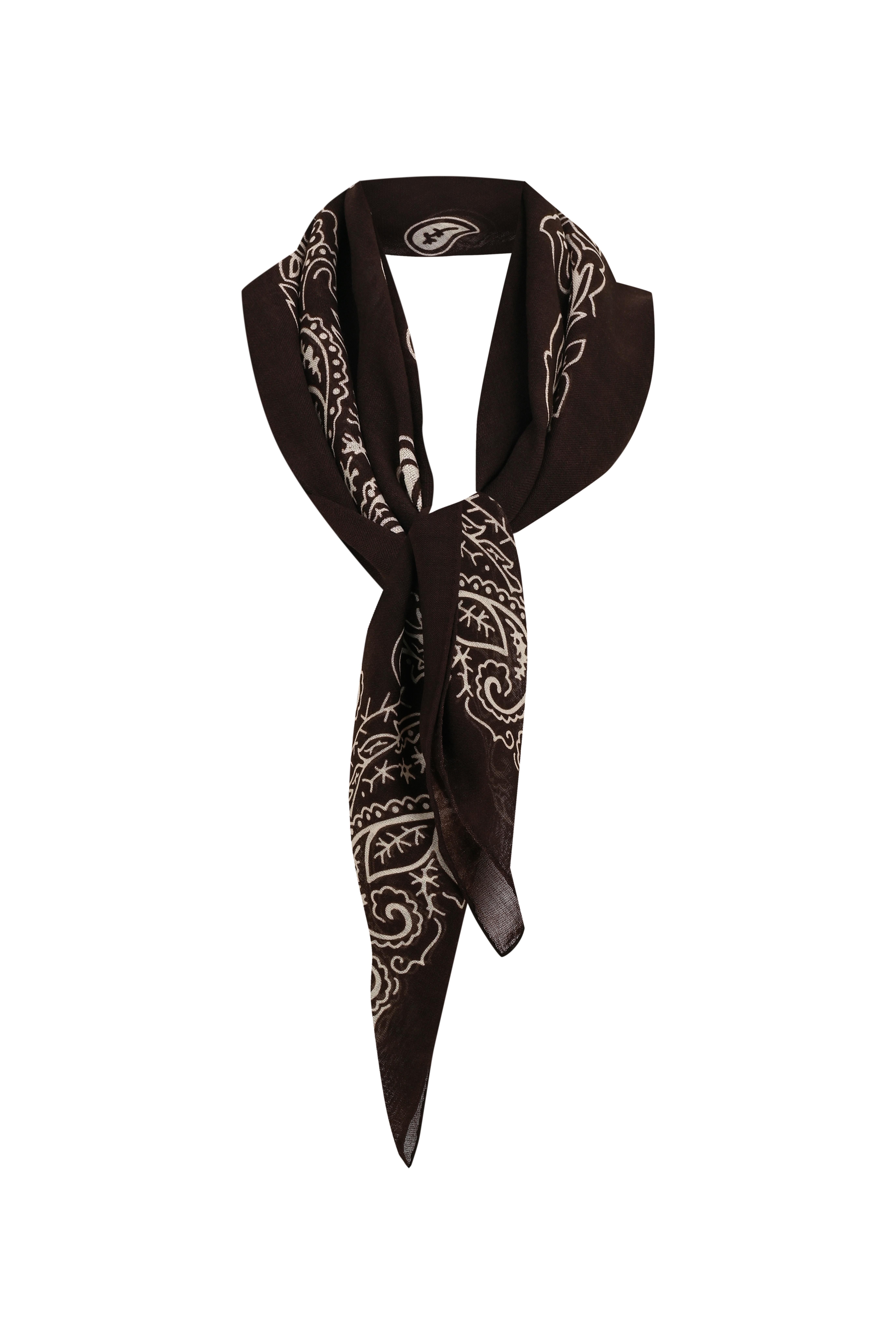 Kahverengi Şal Desen 92 X 92 Yün Şal