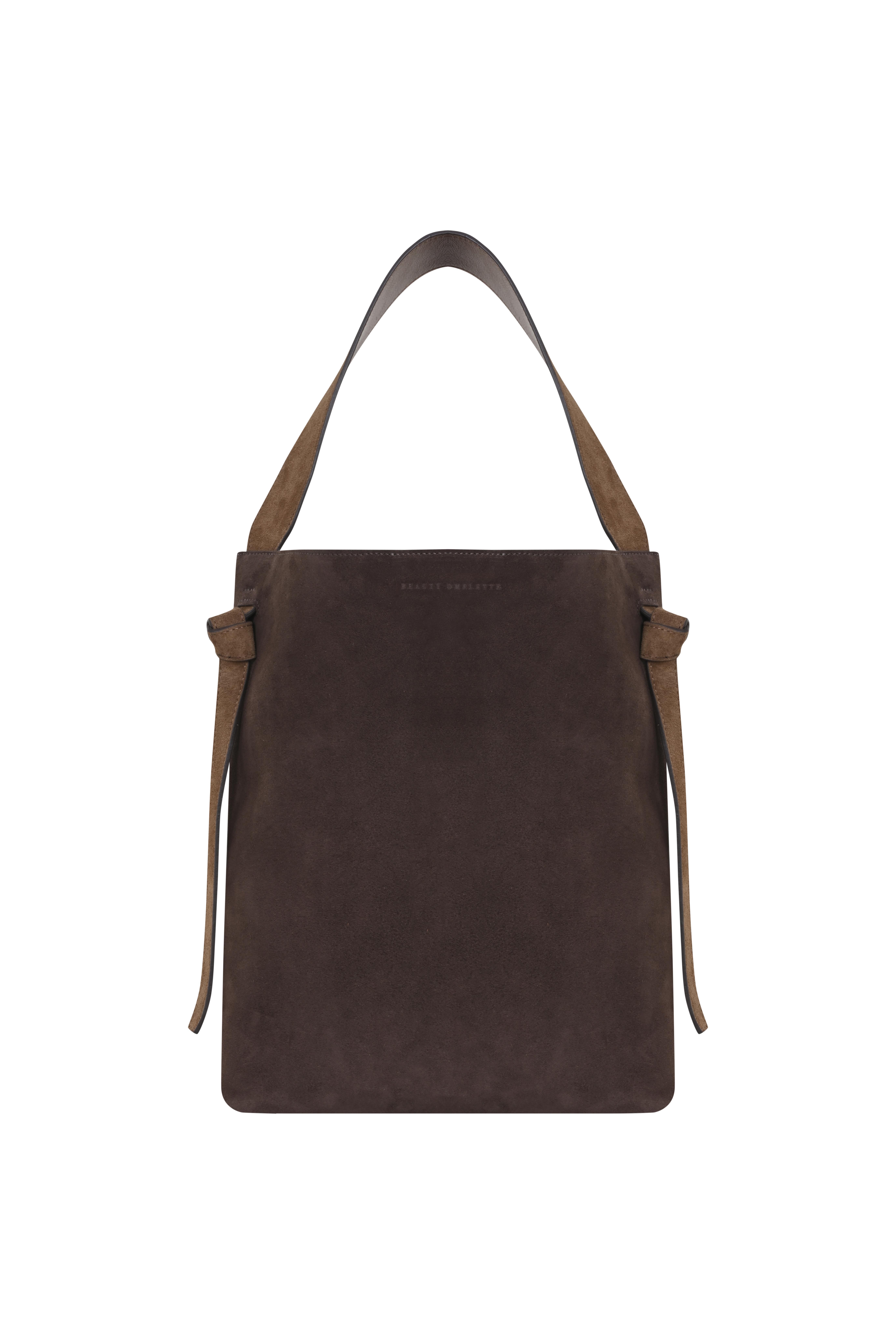 Kahverengi Süet Kova Çanta