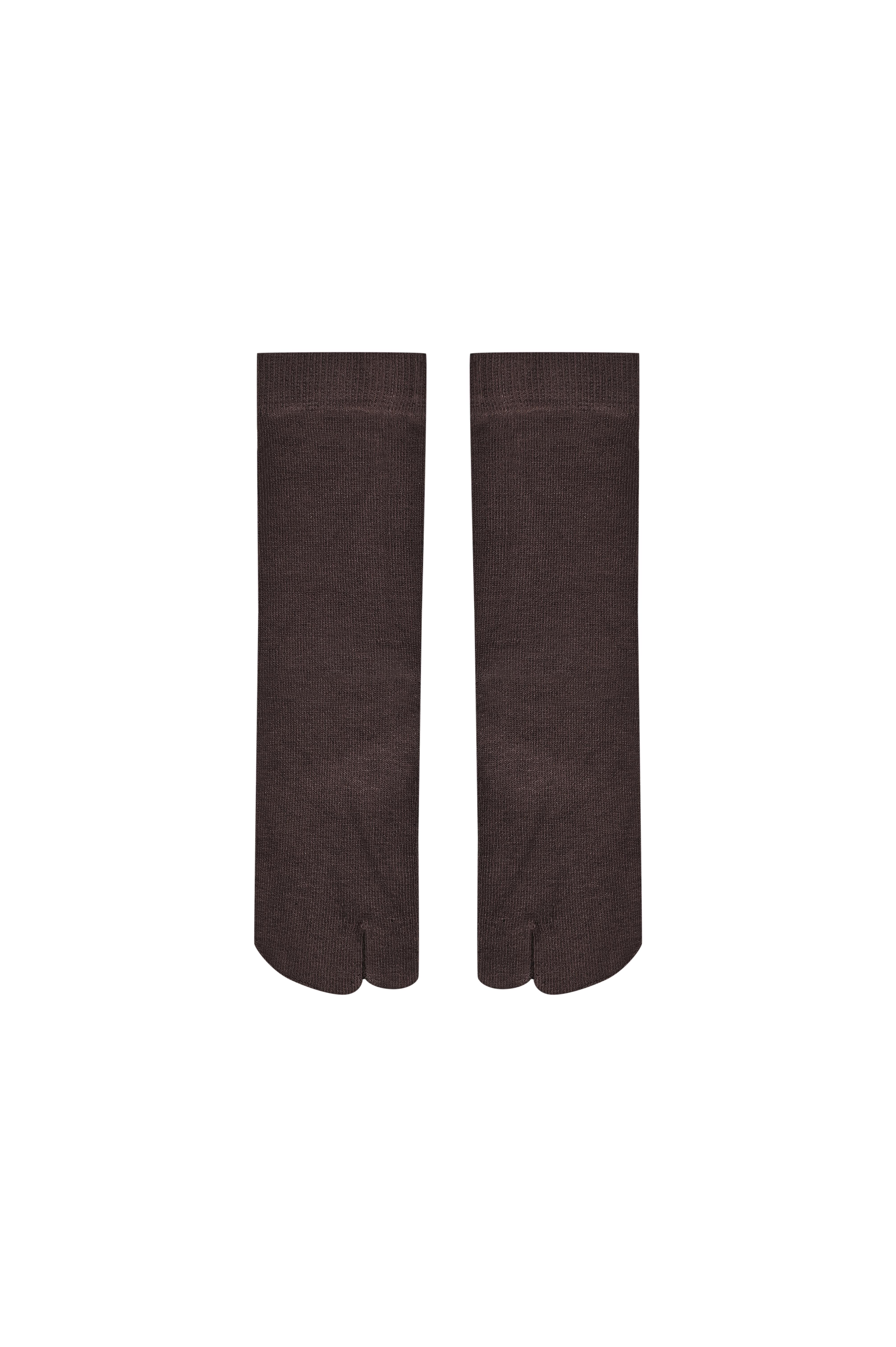 Kahverengi Tabi Bambu Çorap