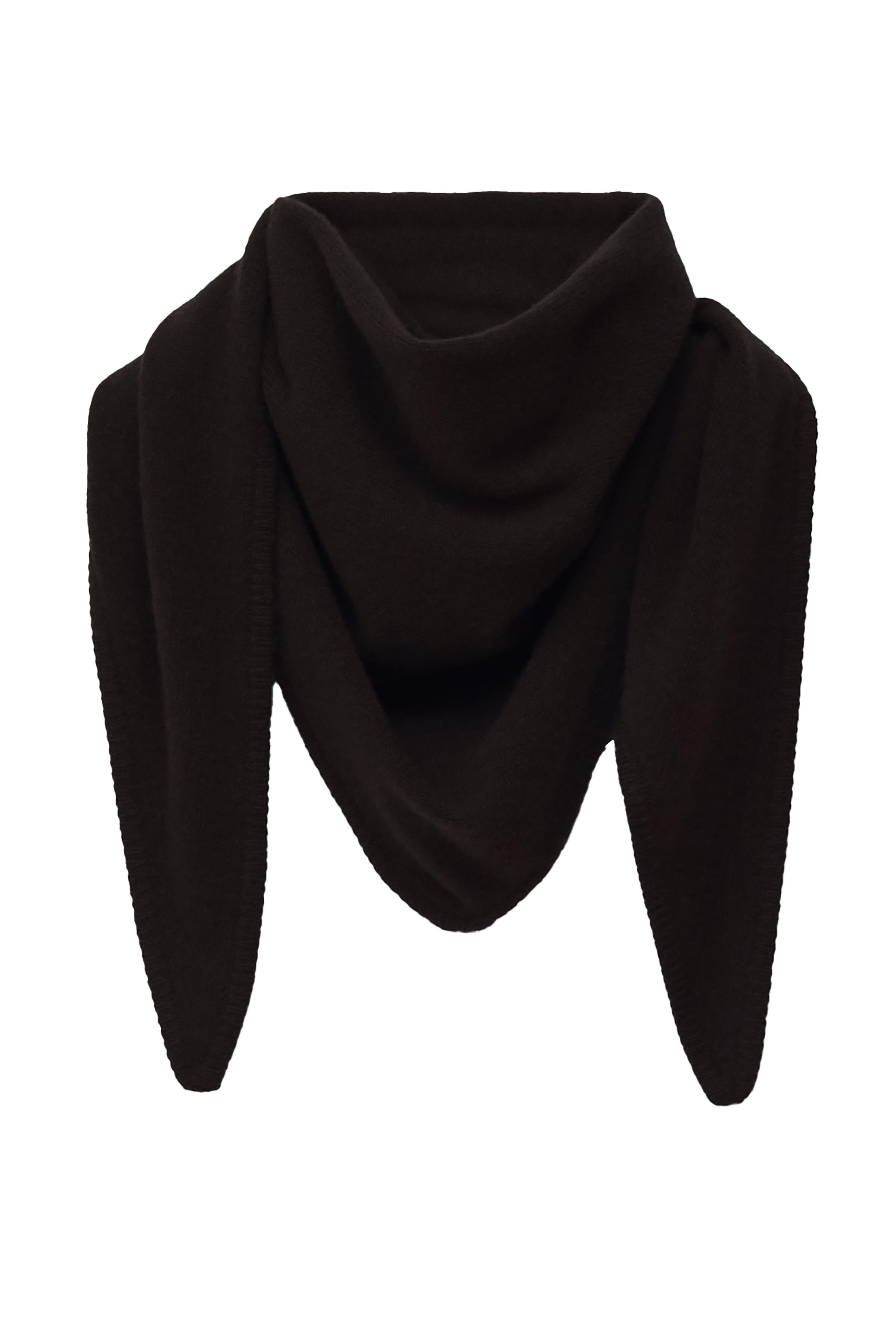 Kahverengi Yünlü Bandana Büyük Fular