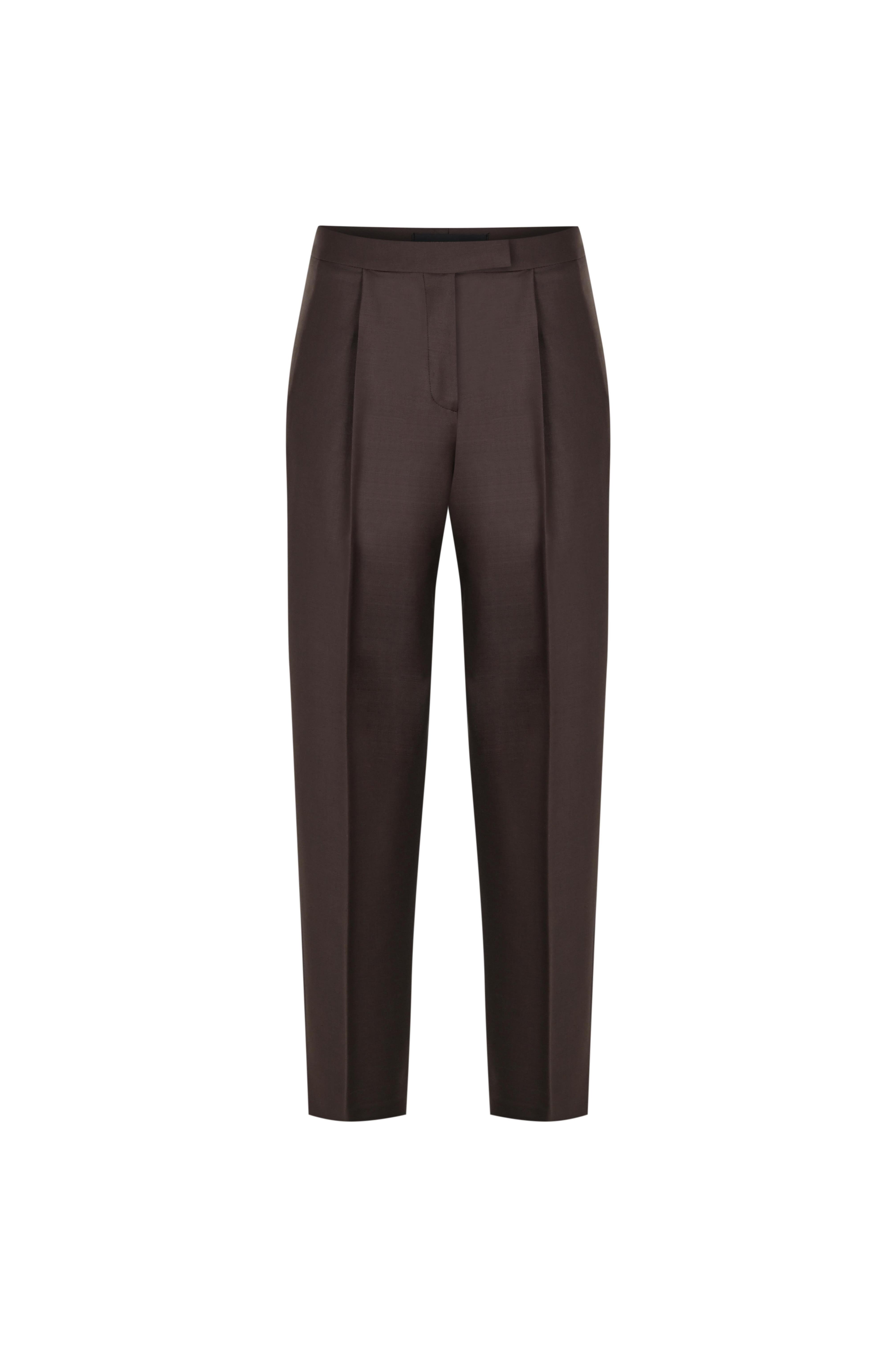 Kahverengi Yünlü Havuç Pantolon