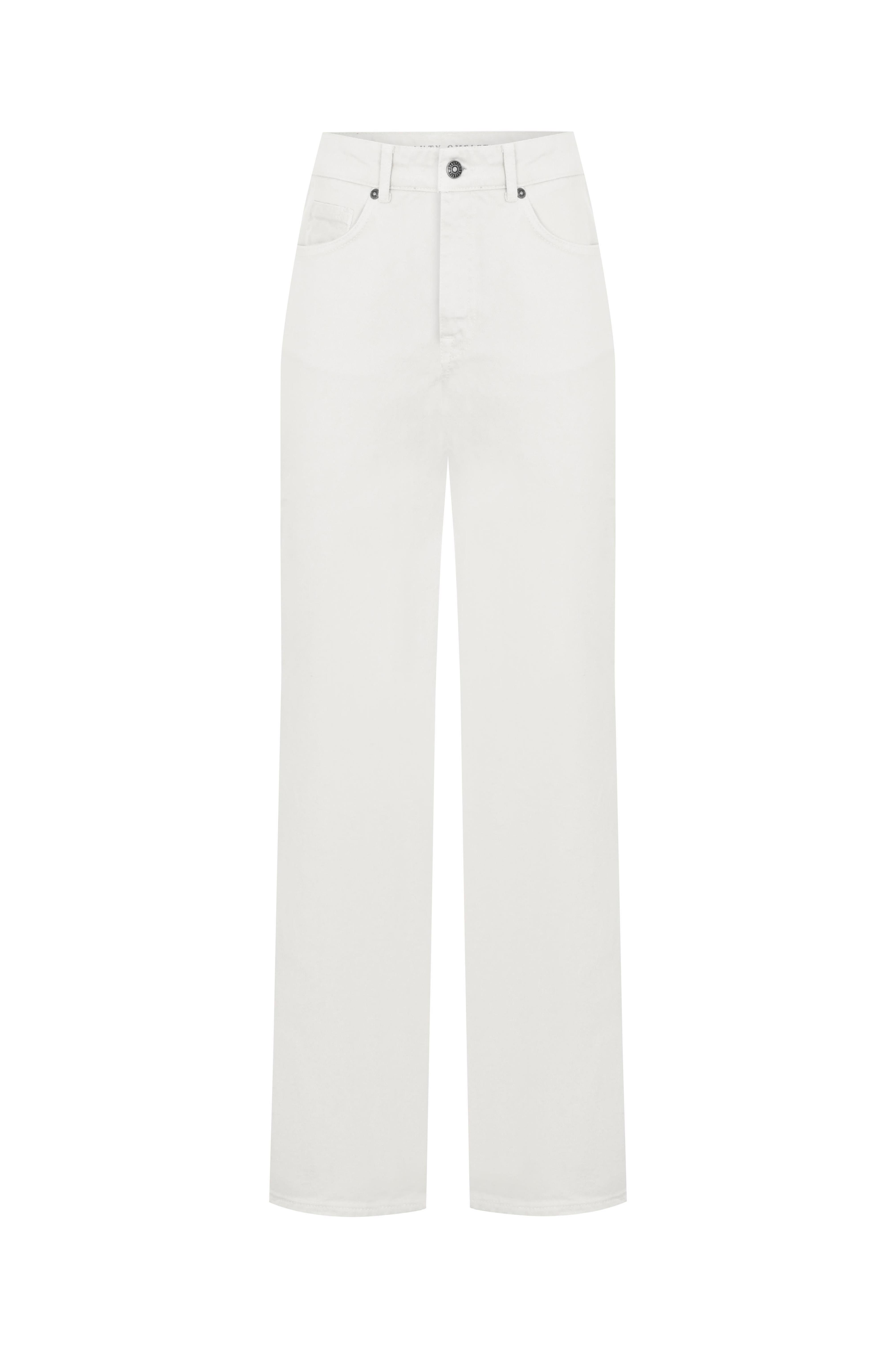 Kırık Beyaz 90's Straight Fit Jean