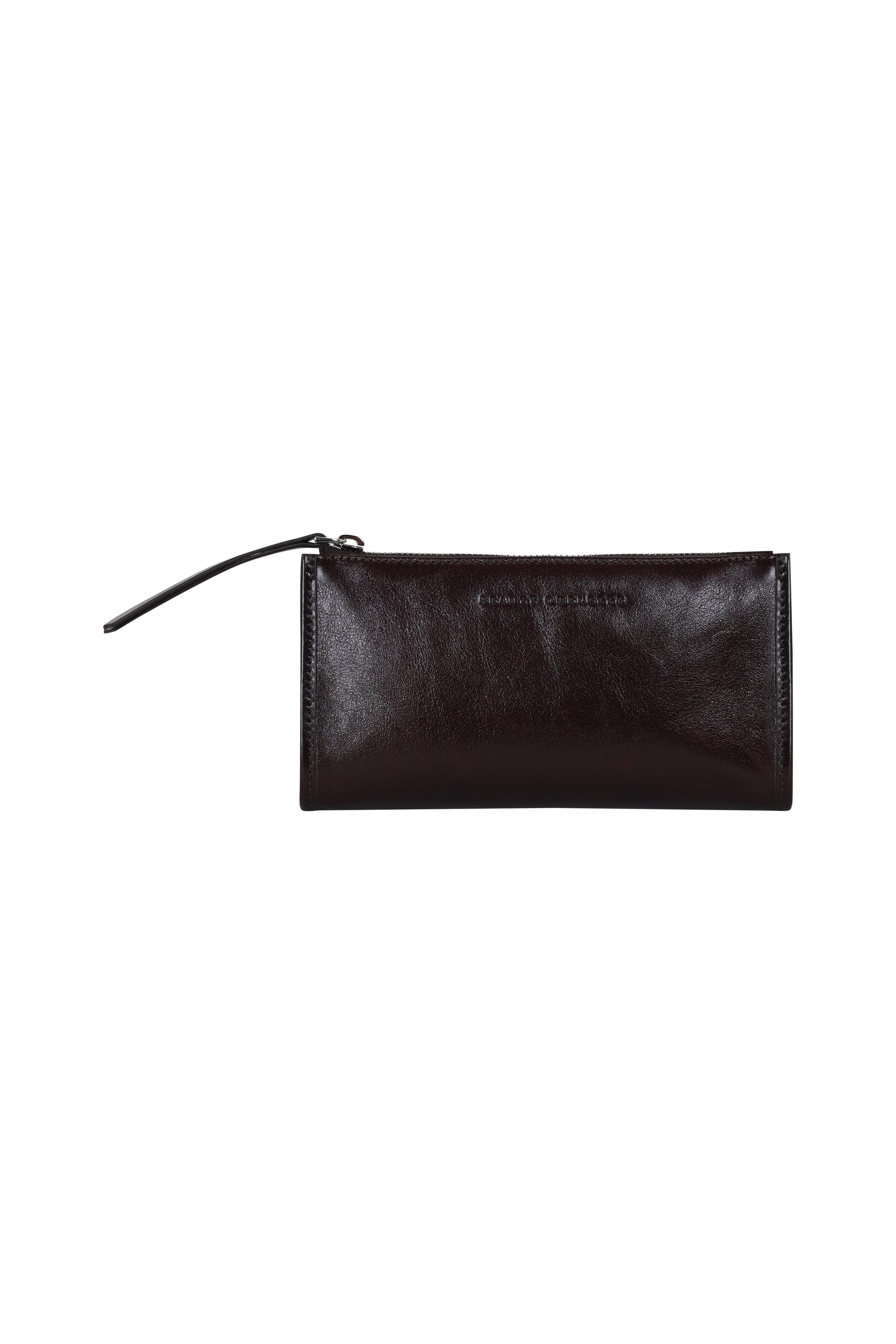 Kızıl Kahve Kırık Efektli Deri Wallet Clutch