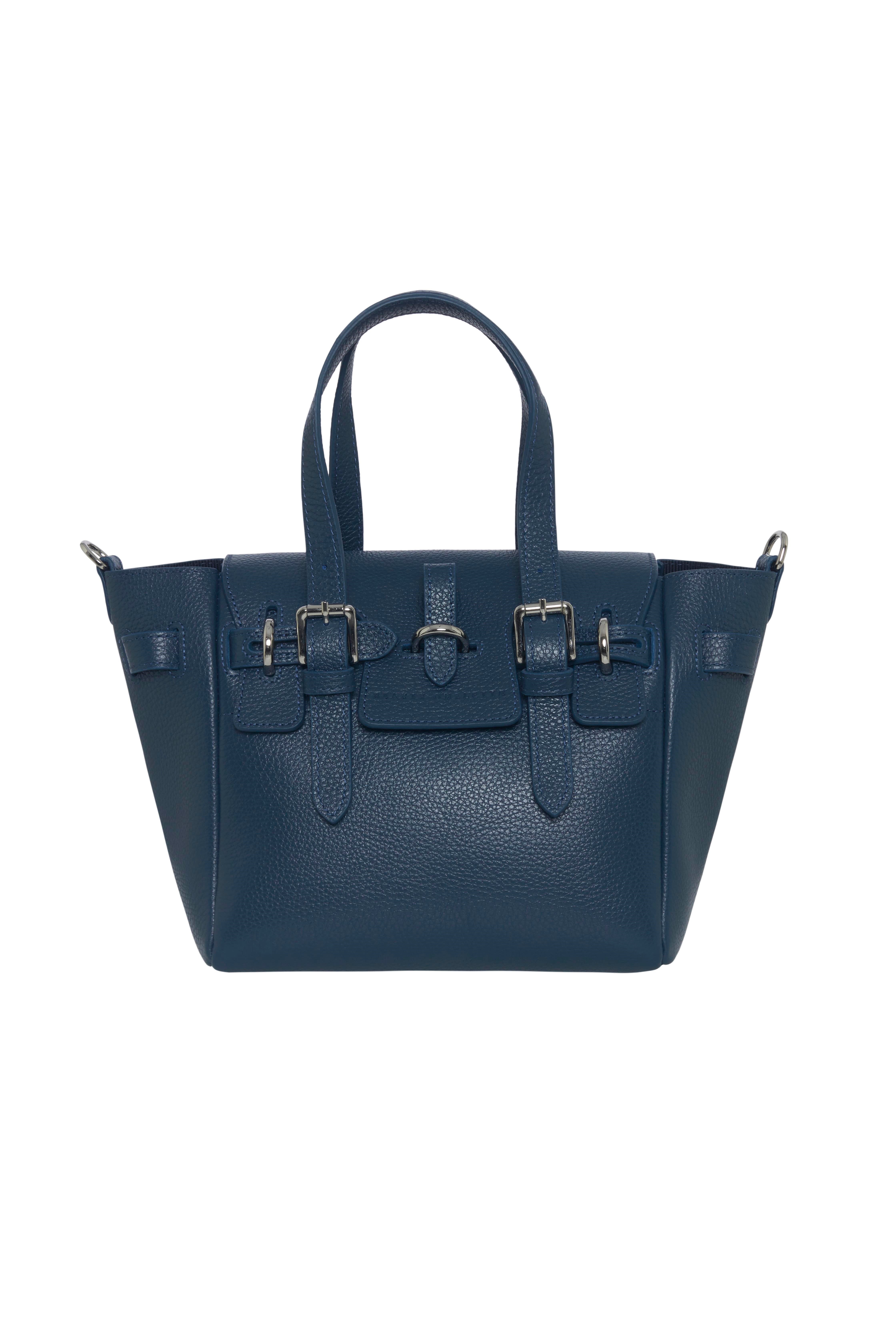 Lacivert Gabrielle Floater Mini Bag Silver
