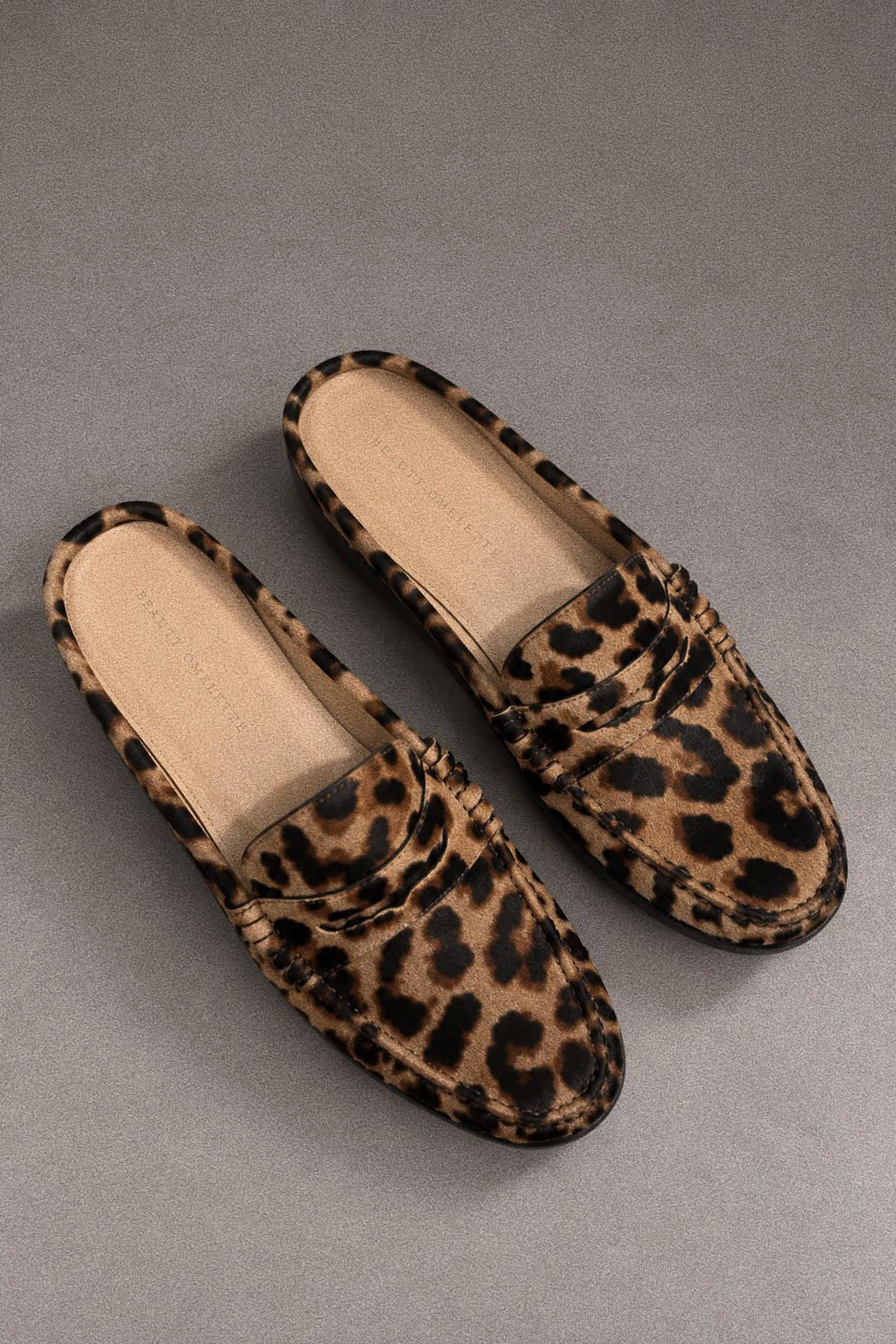 Leopar Arkası Açık Leopar Loafer