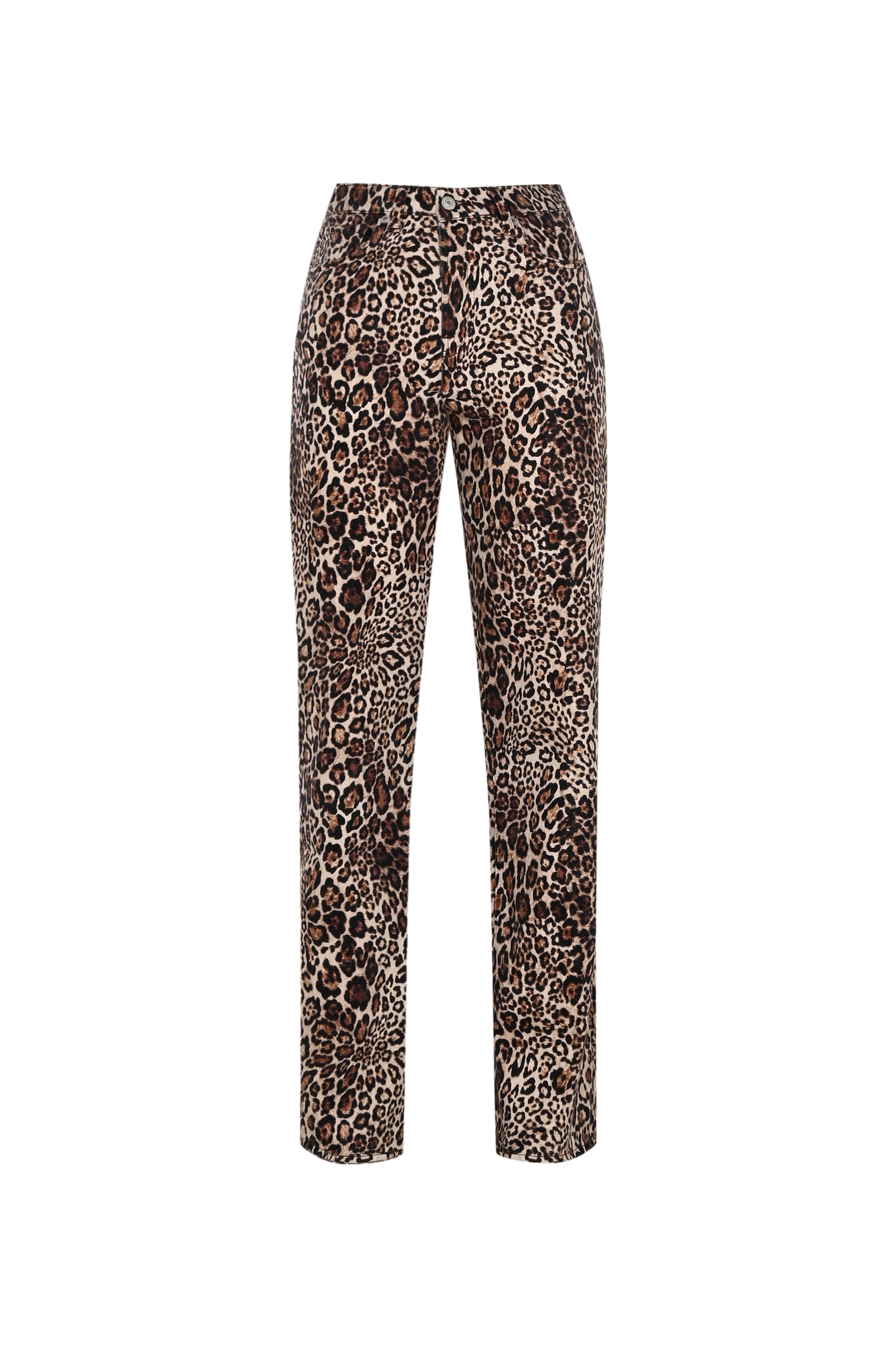 Leopar Desen Alexa Straight Fit Jean
