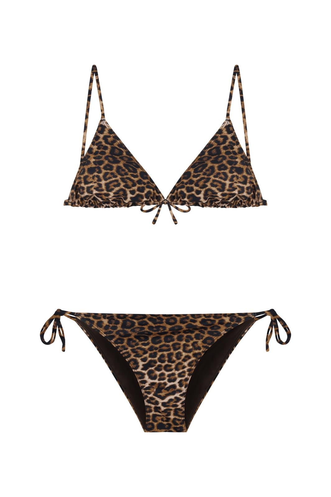 Leopar Desen İbiza Üçgen Bikini