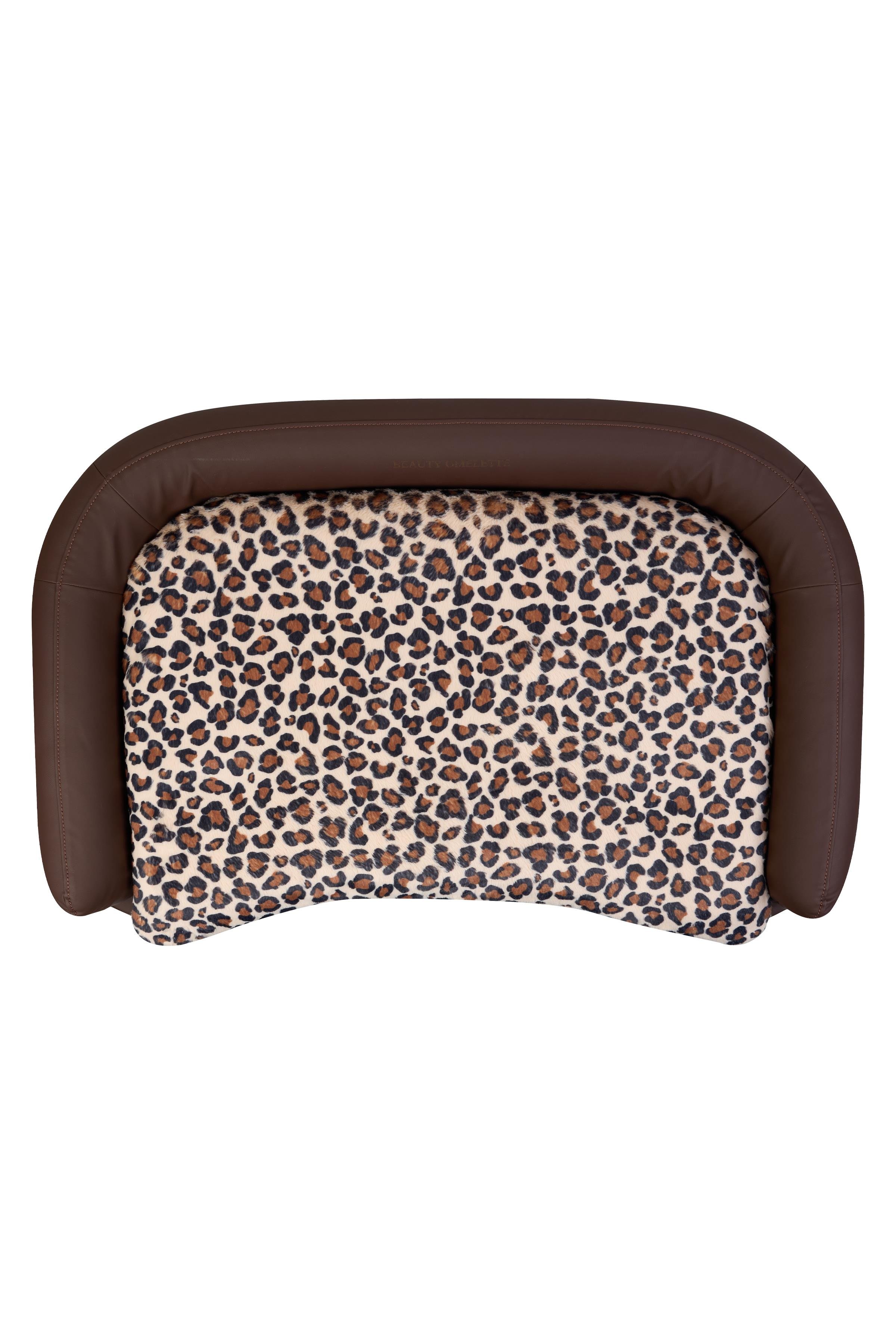 Leopar Desen Kedi ve Köpek Dinlenme Yatağı