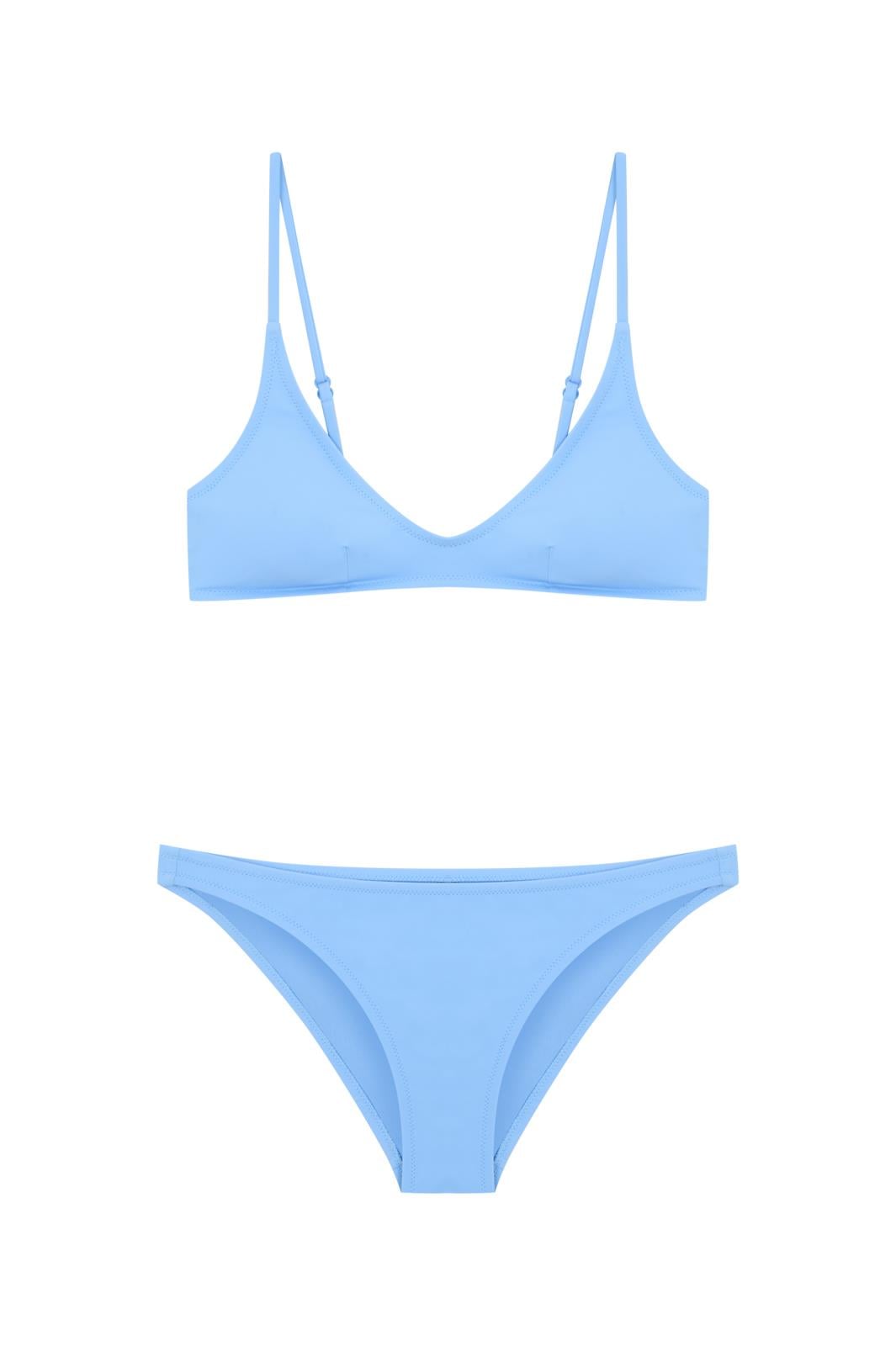 Mavi Minimal Üçgen Bikini