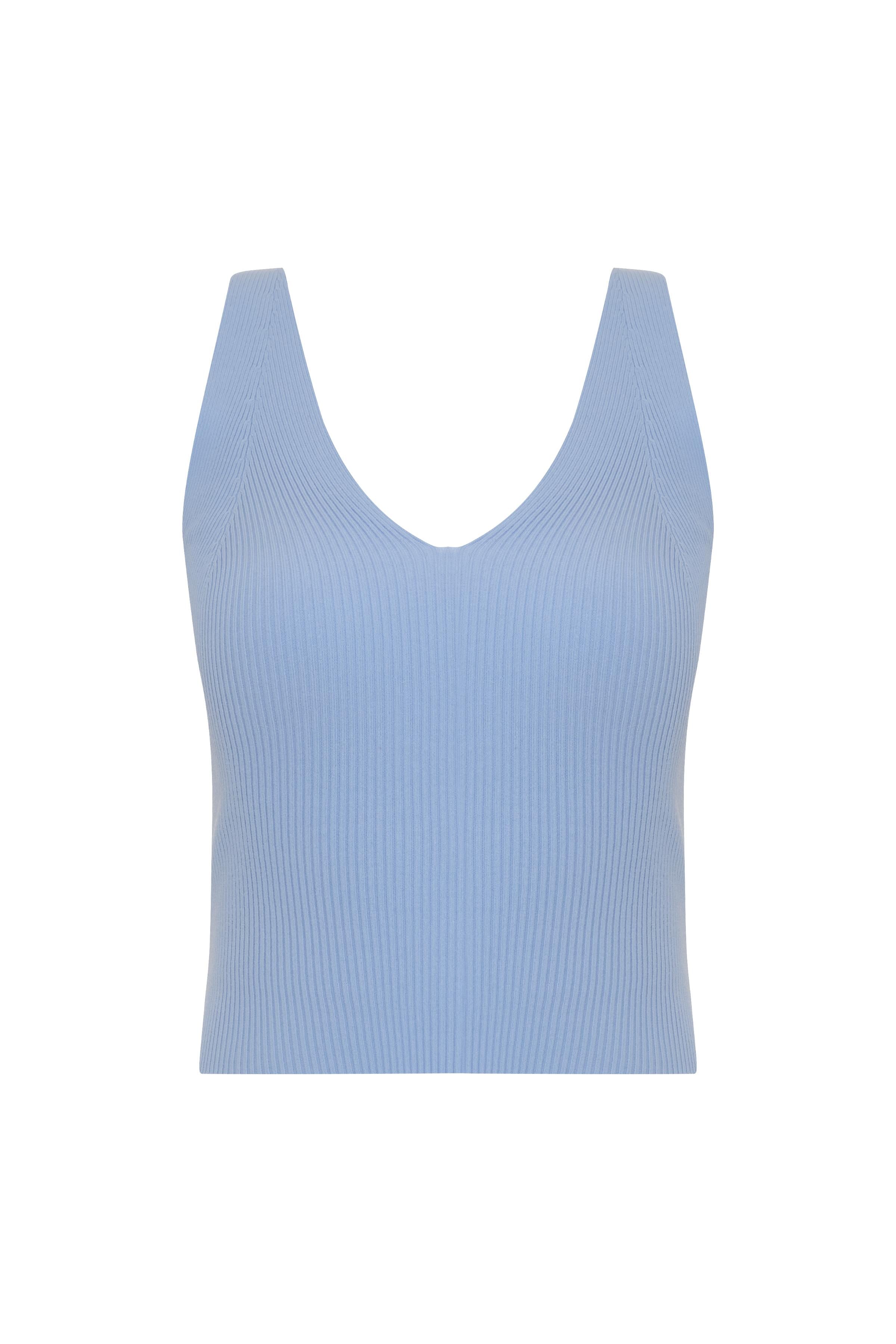 Mavi V Yaka Ribli Triko Atlet