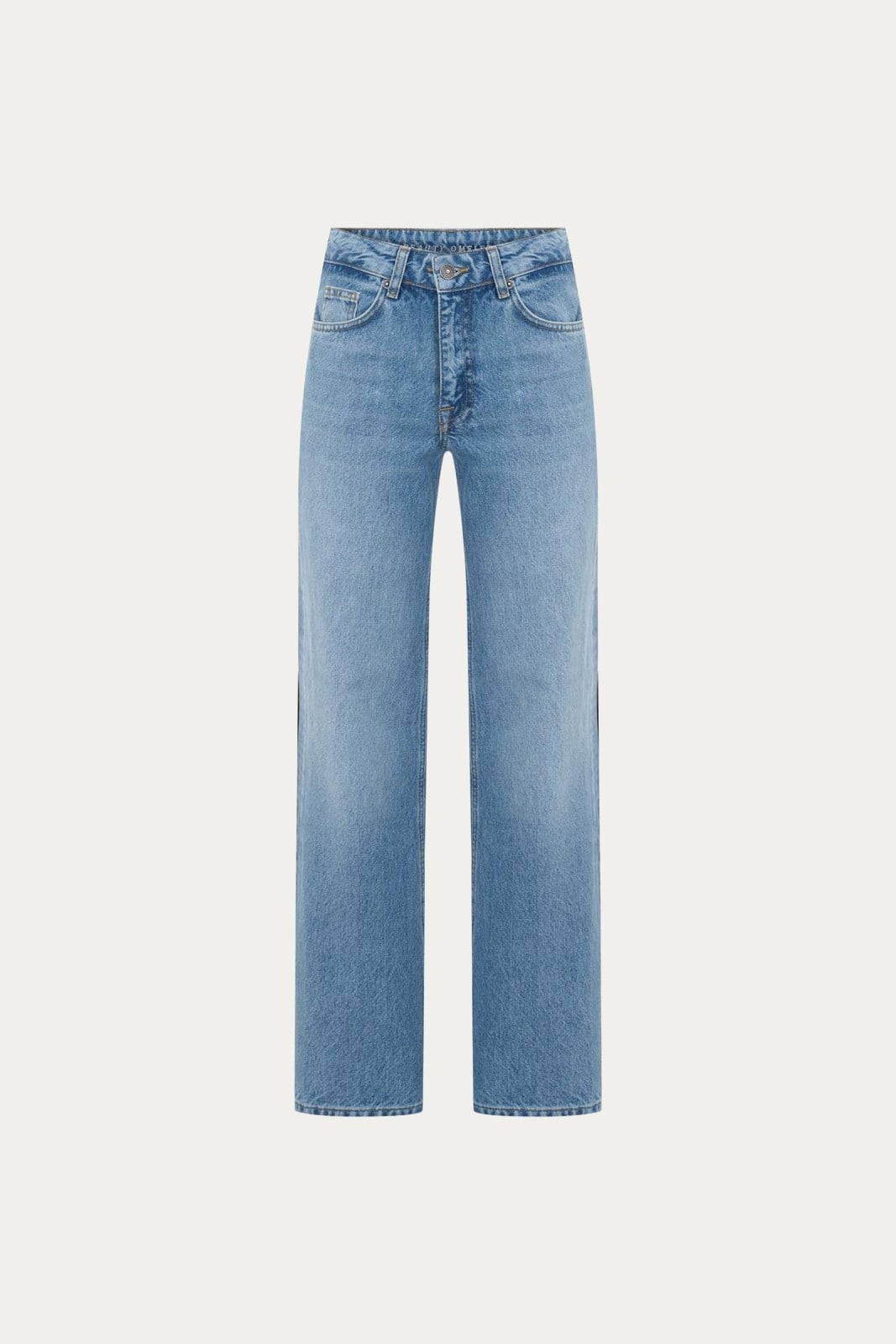 Orta Mavi Full Length Straight Fit Jean
