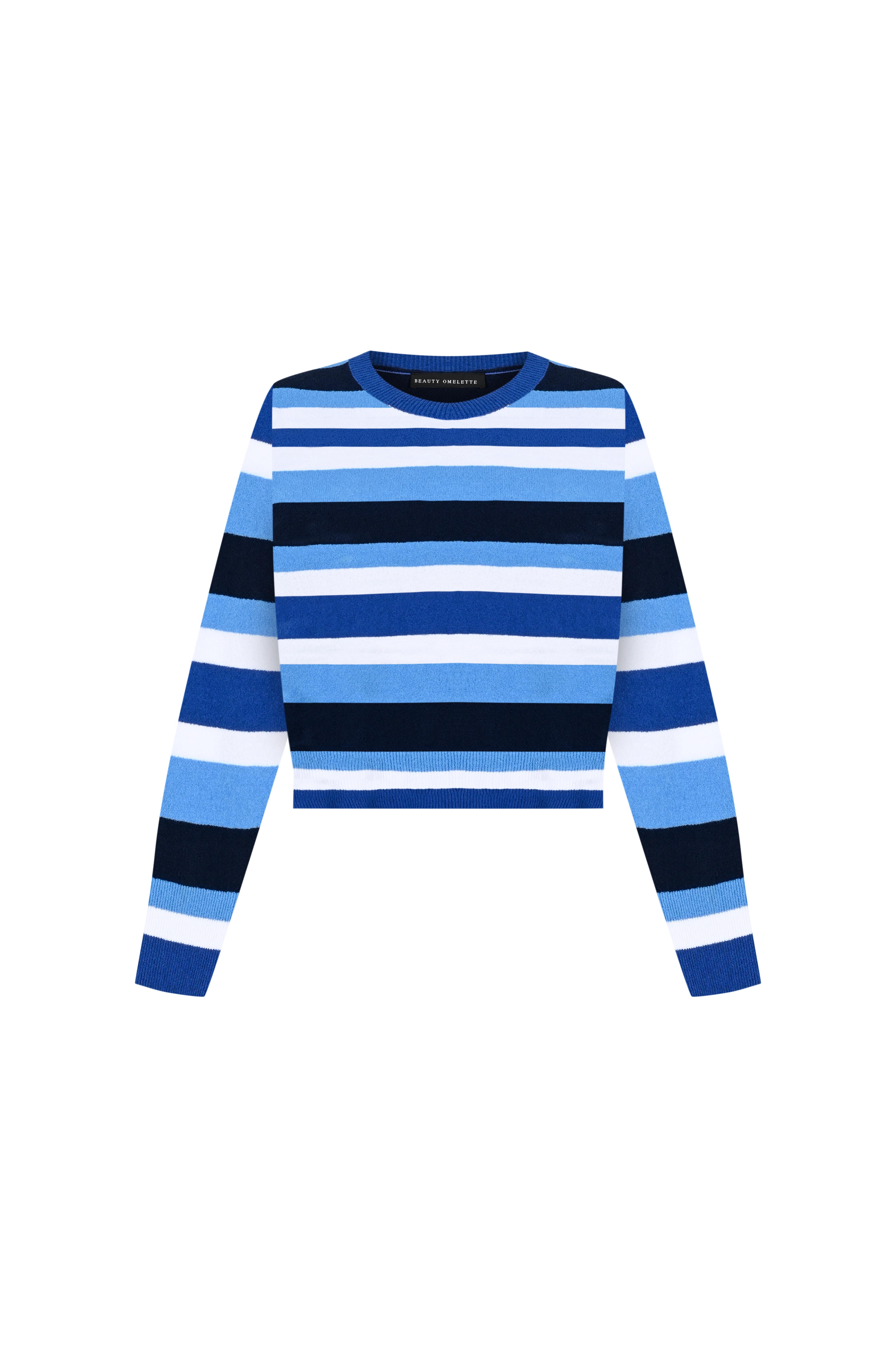 Renkli Çizgili Havlu Sweatshirt