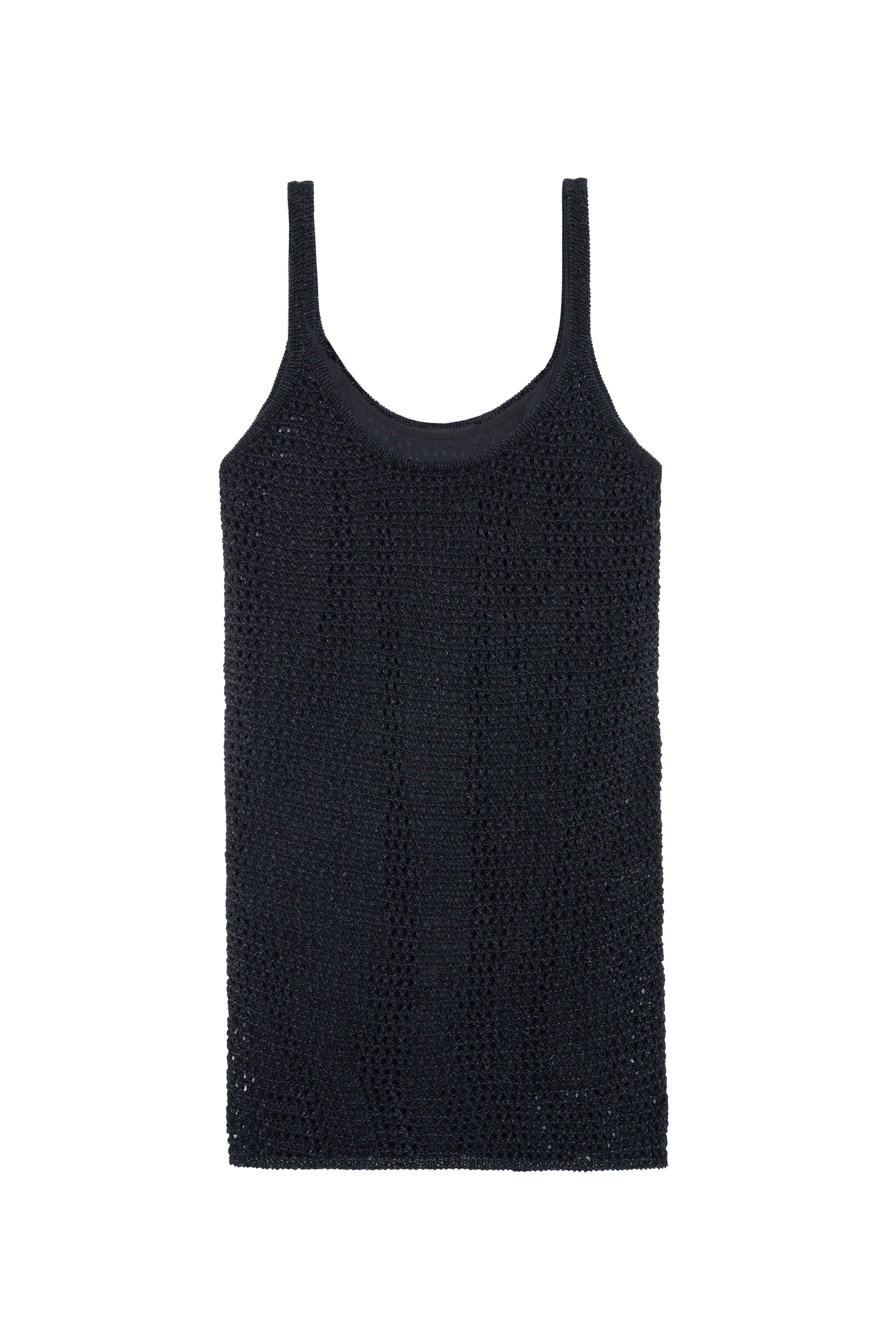 Siyah Ajurlu Mini Triko Elbise