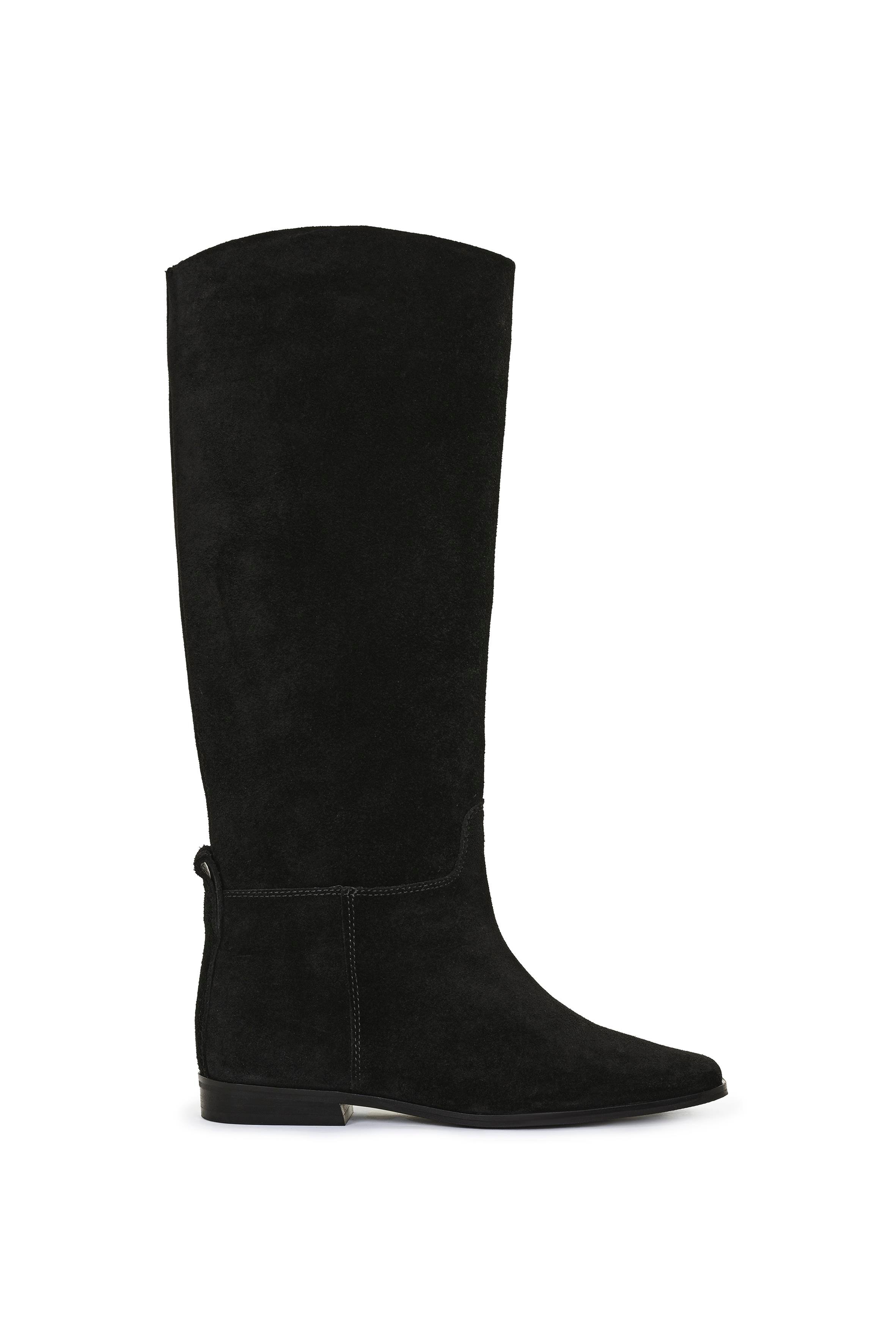 Siyah Binici Süet Çizme
