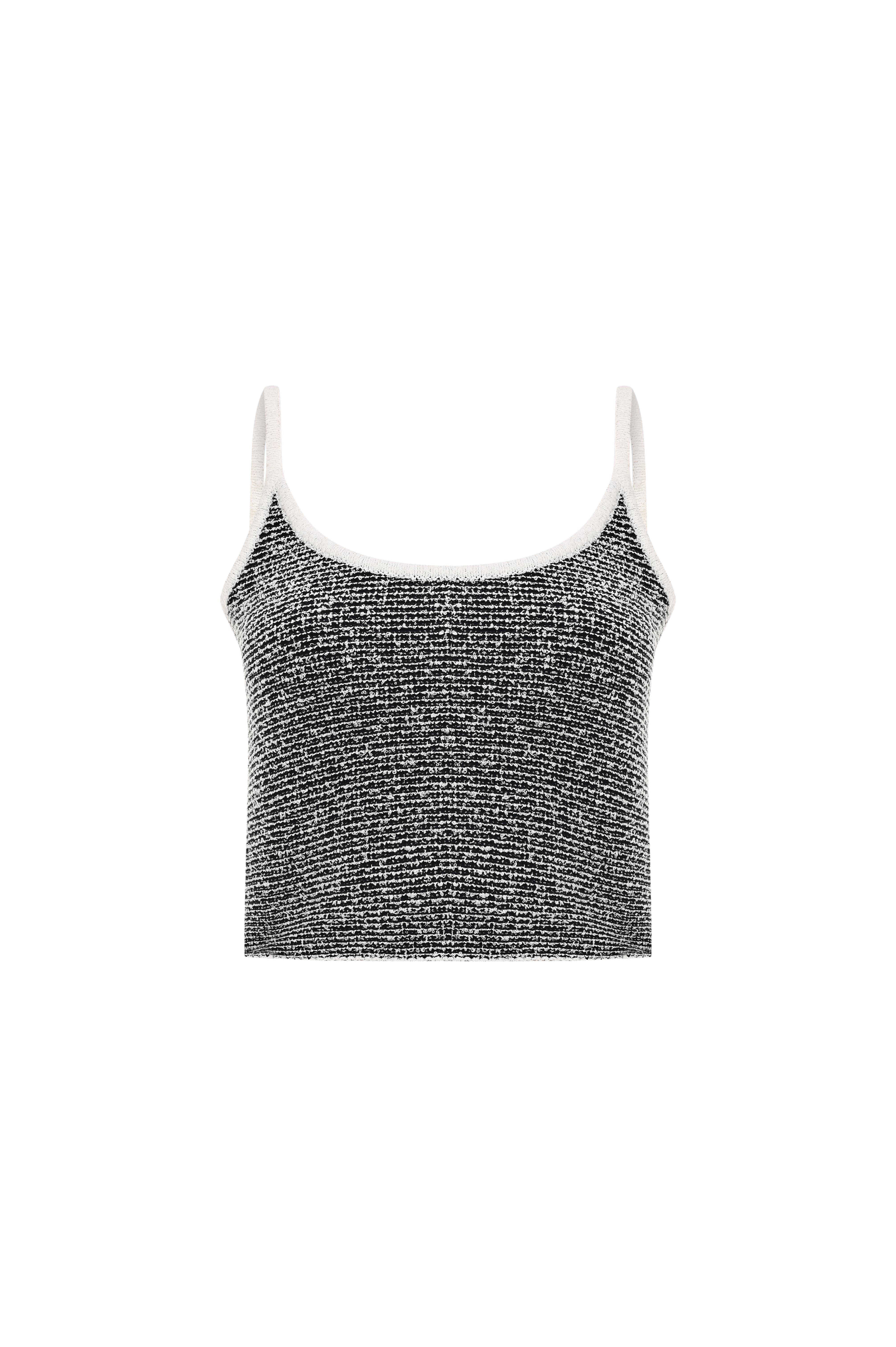 Siyah Buklet Kontrast Triko Atlet