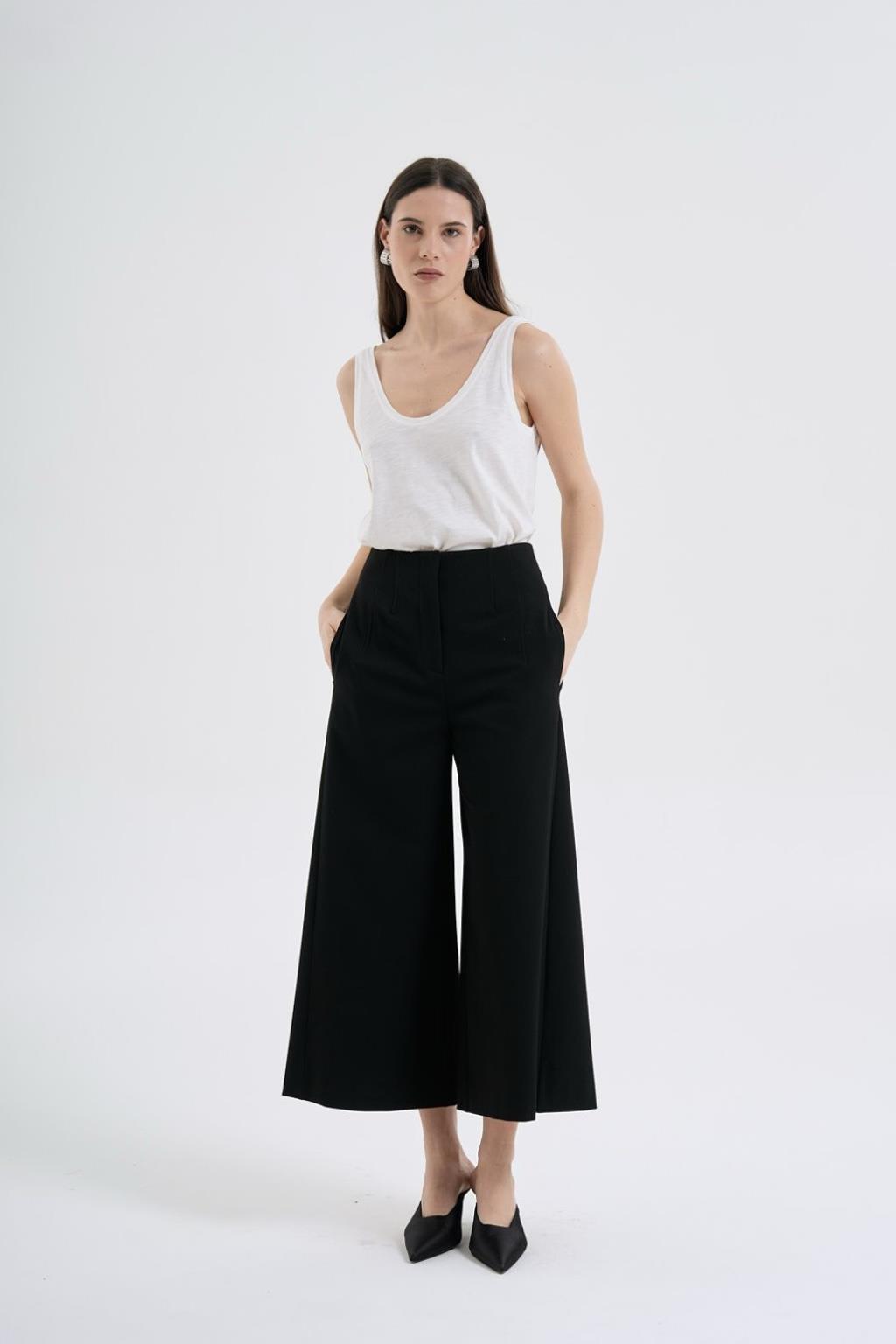 Siyah Culotte Pantolon