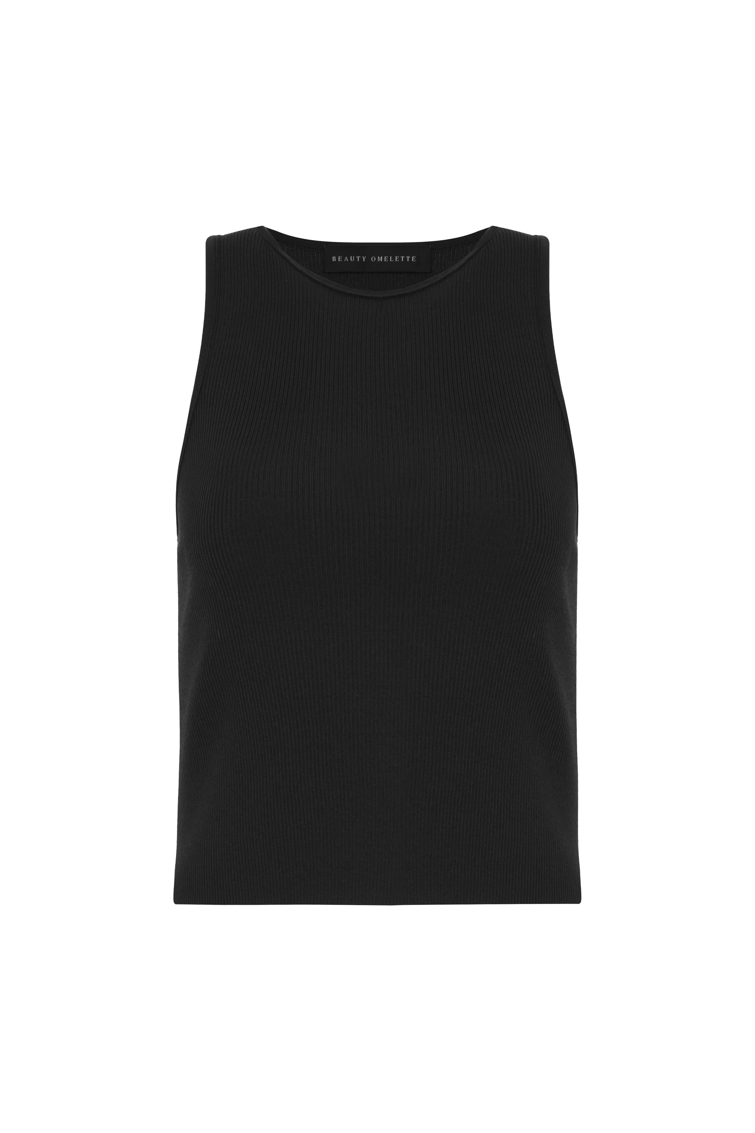 Siyah Halter Triko Atlet