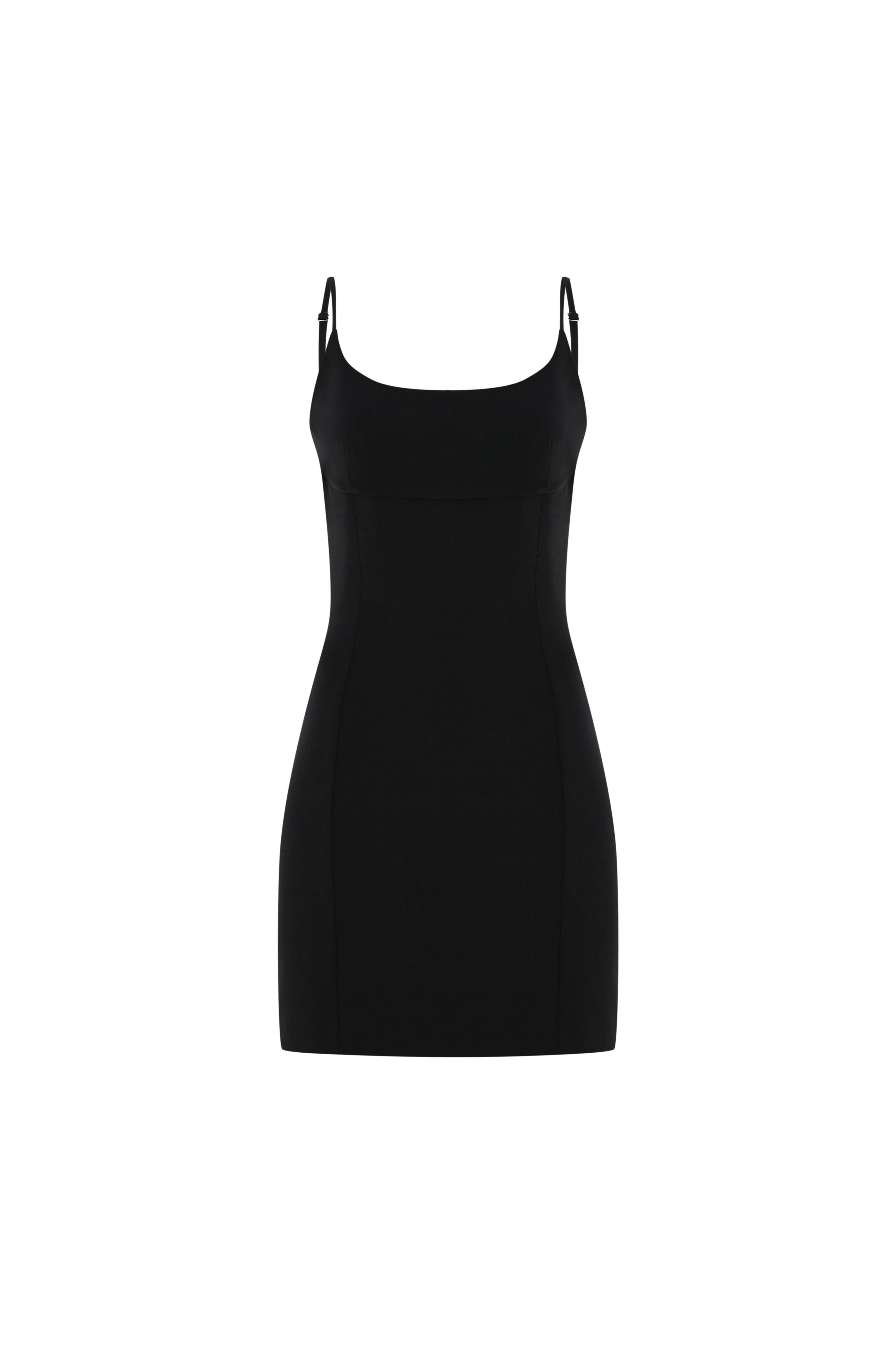 Siyah Korse Detaylı Mini Elbise