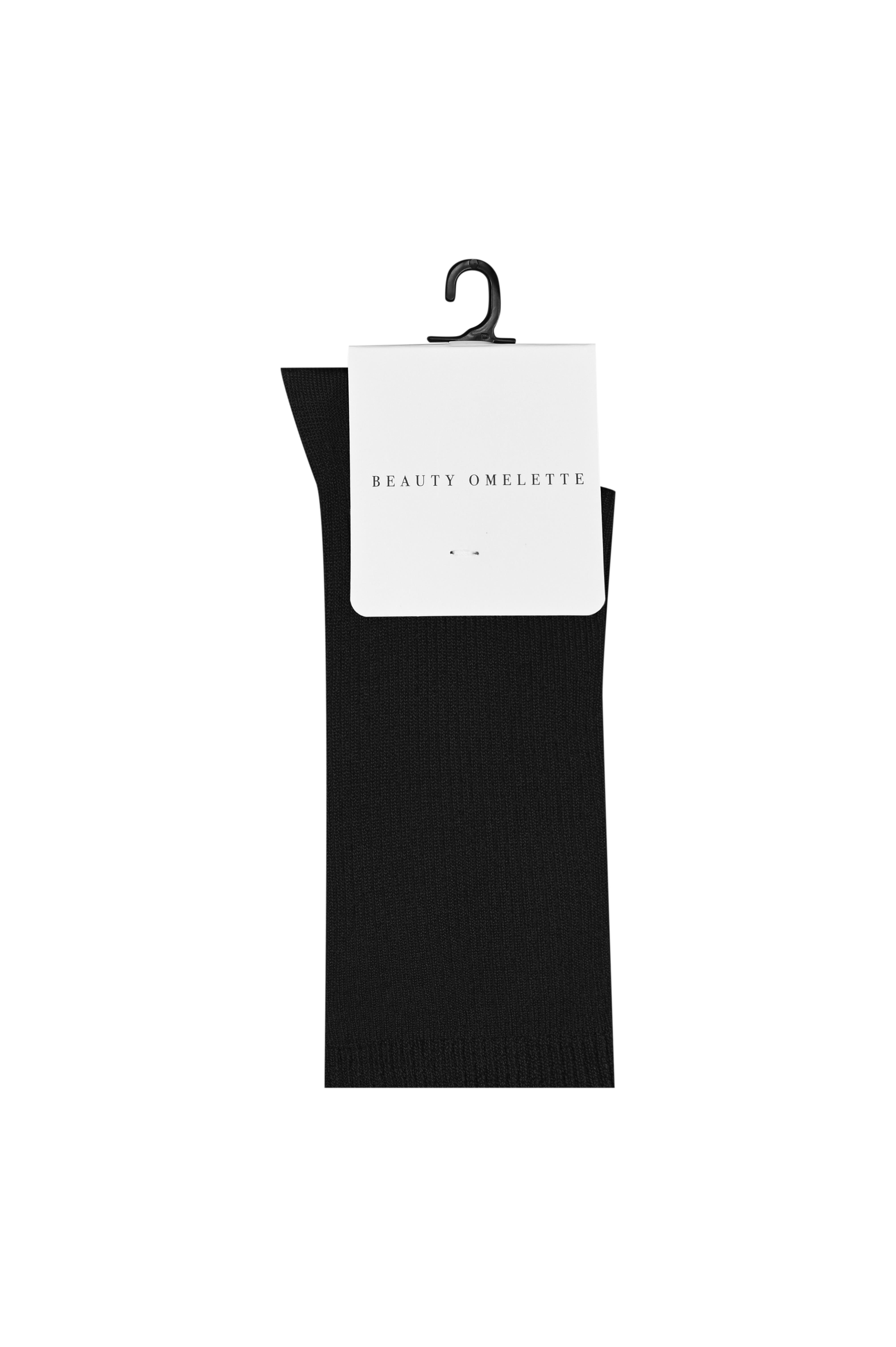 Siyah Ribli Floş Çorap