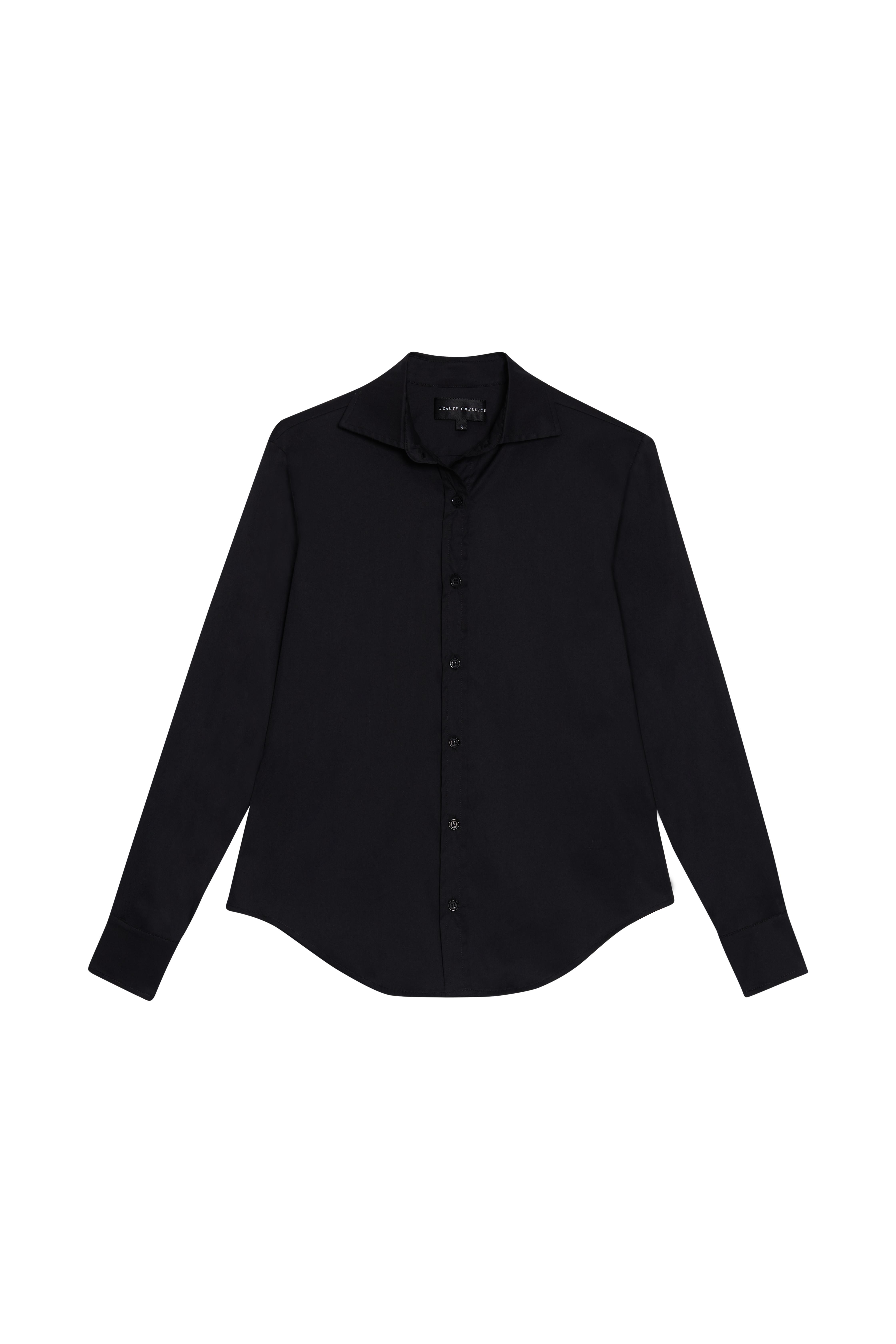 Siyah Slim Fit Poplin Gömlek