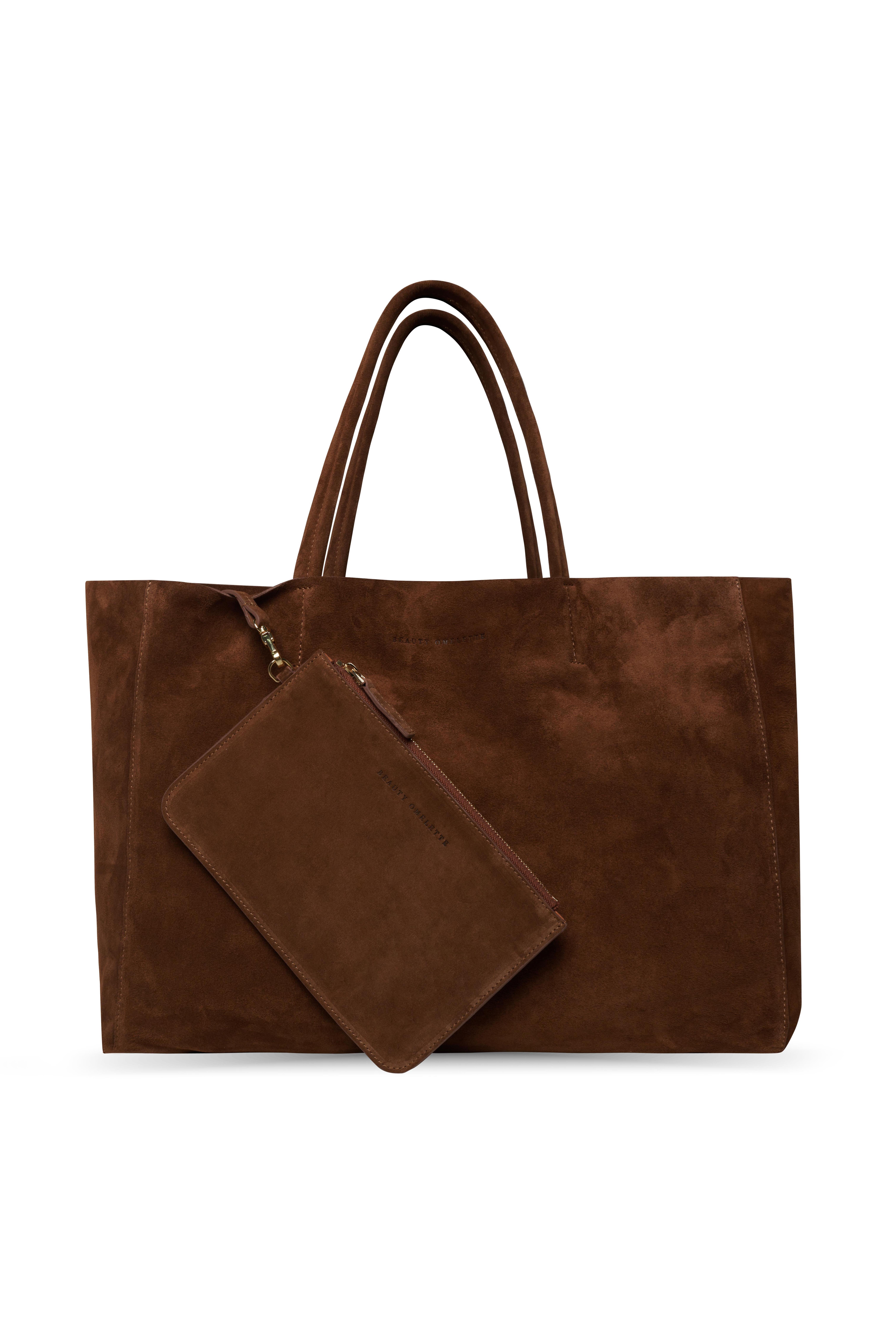 Tütün Süet Shopping Bag