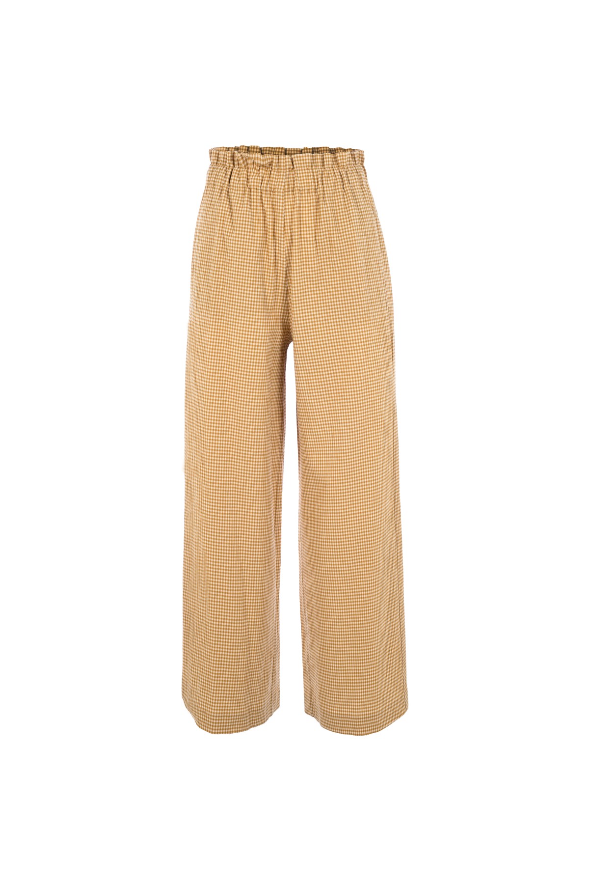 Vichy Desen Sarı Bol Pantolon 