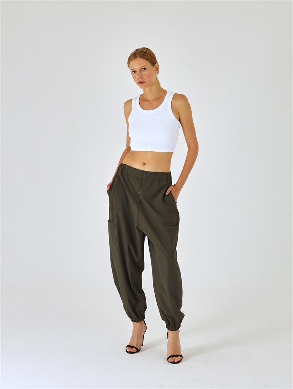 Haki Kargo Cepli Teknik Kumaş Jogger