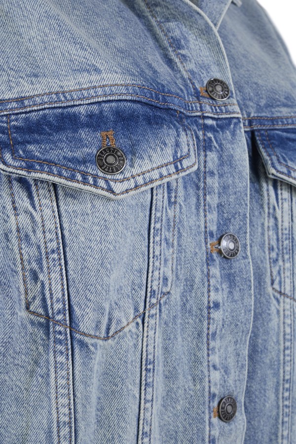 Mavi Oversize Uzun Jean Ceket